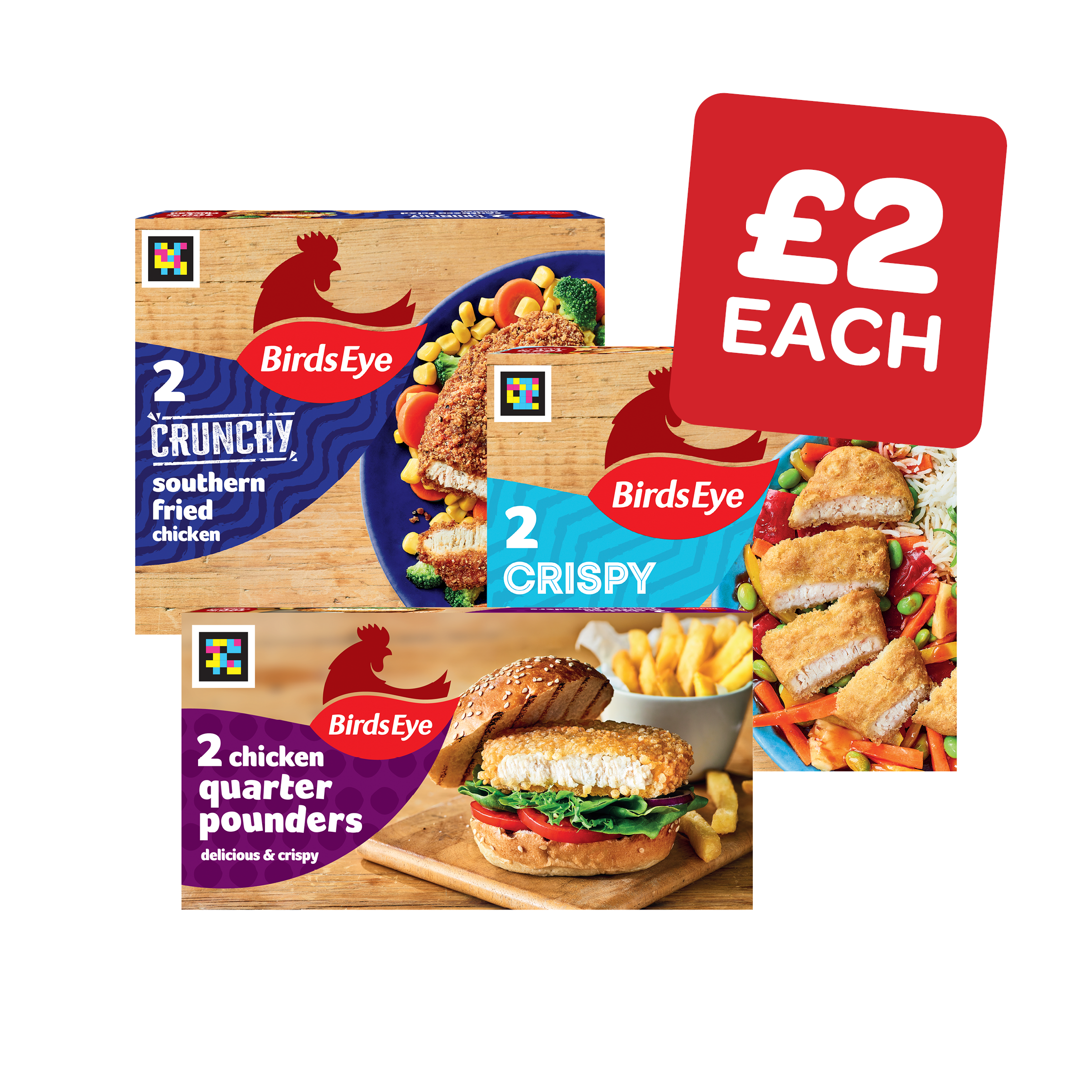 Birds Eye Crispy /  Southern Fried Chicken / Chicken 1/4 Pounder