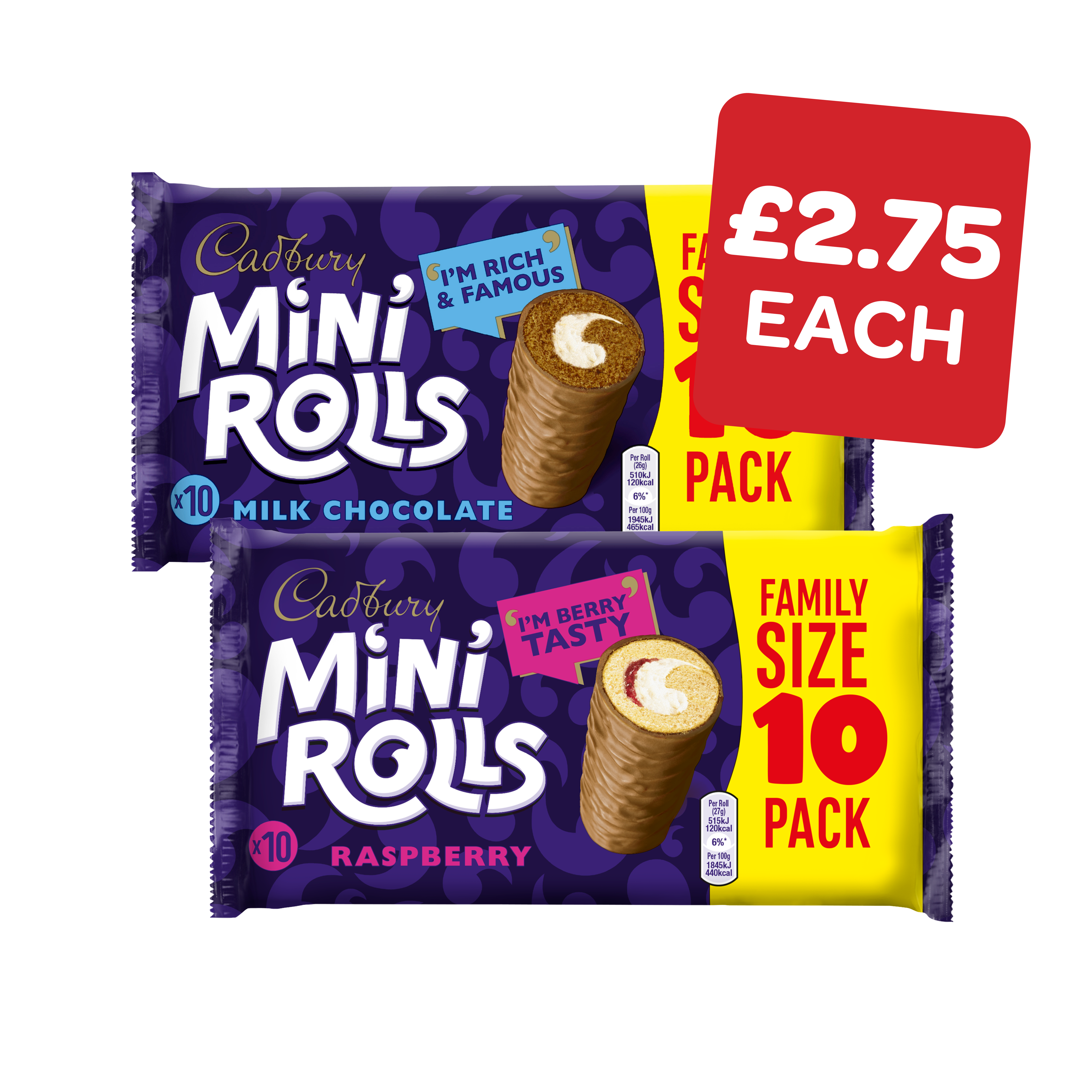 Cadbury Mini Rolls Chocolate / Raspberry