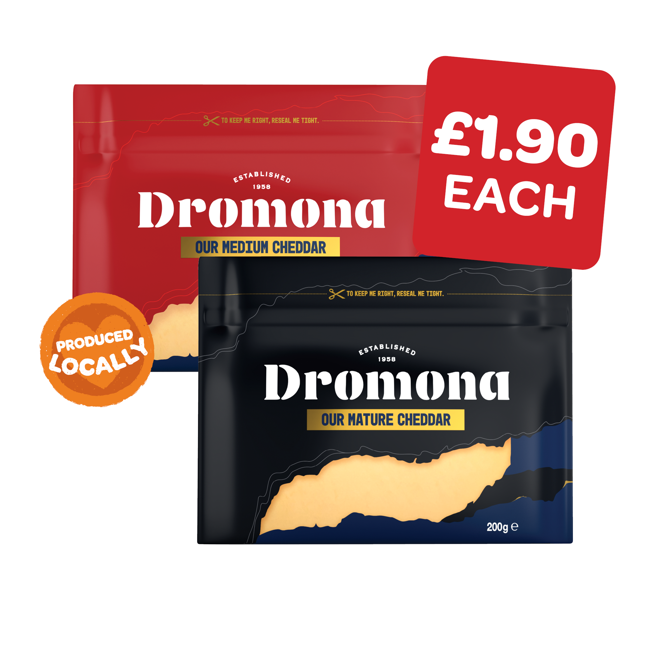 Dromona Mild / Medium / Mature Cheddar Block