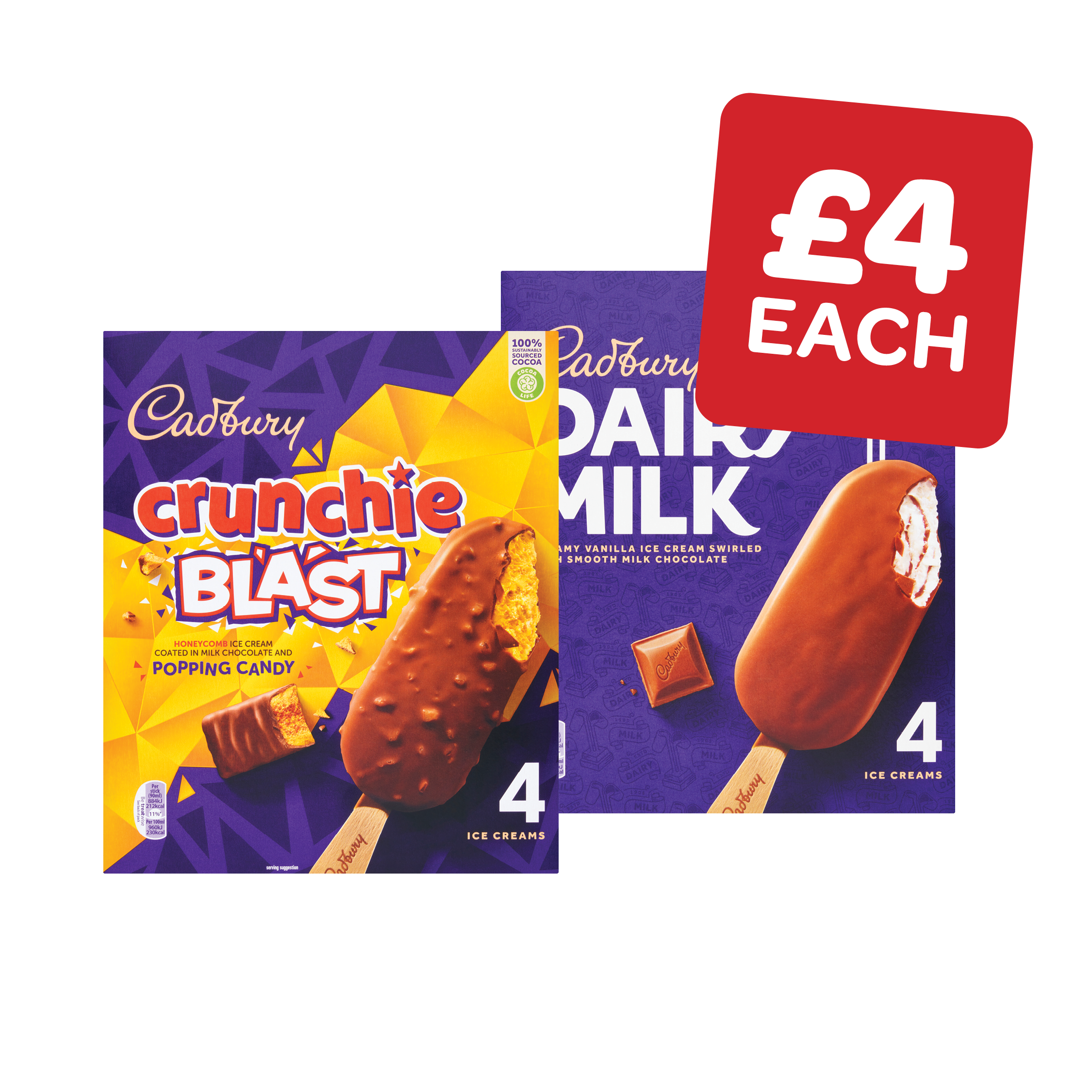 Cadburys Dairymilk / Crunchie / Caramel
