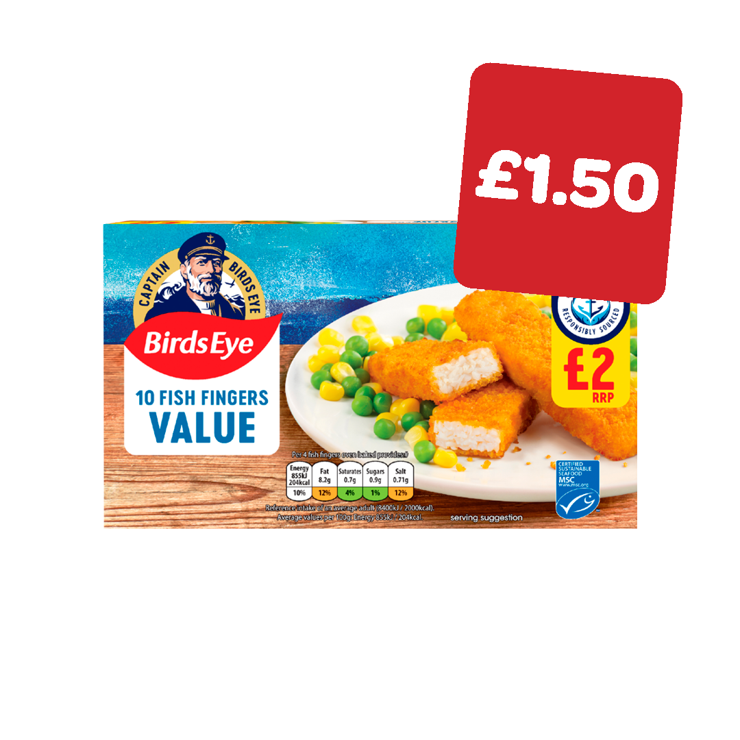 Birds Eye Value Fish Fingers PMP