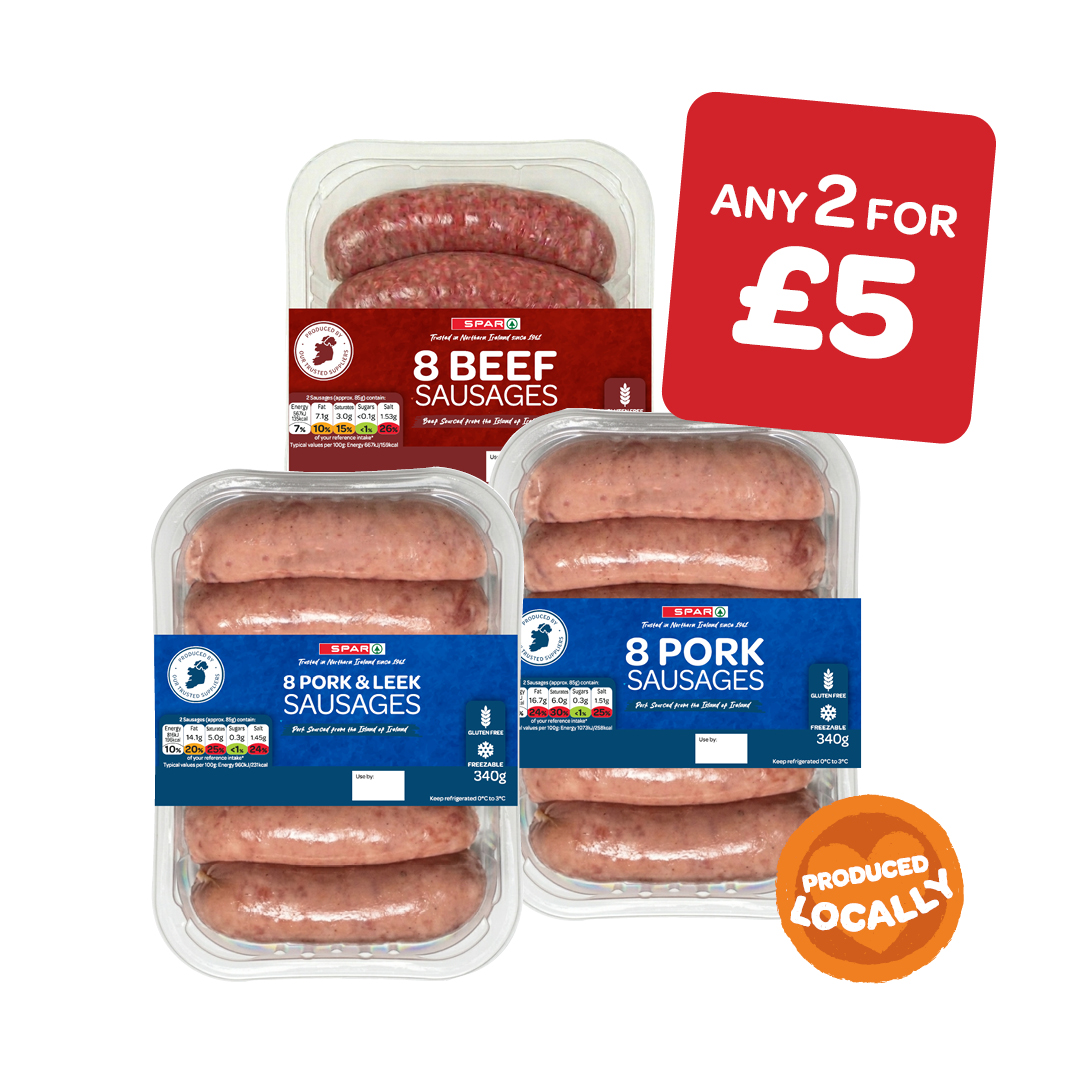 SPAR Dinner Sausages Pork / Beef / Pork & Leek