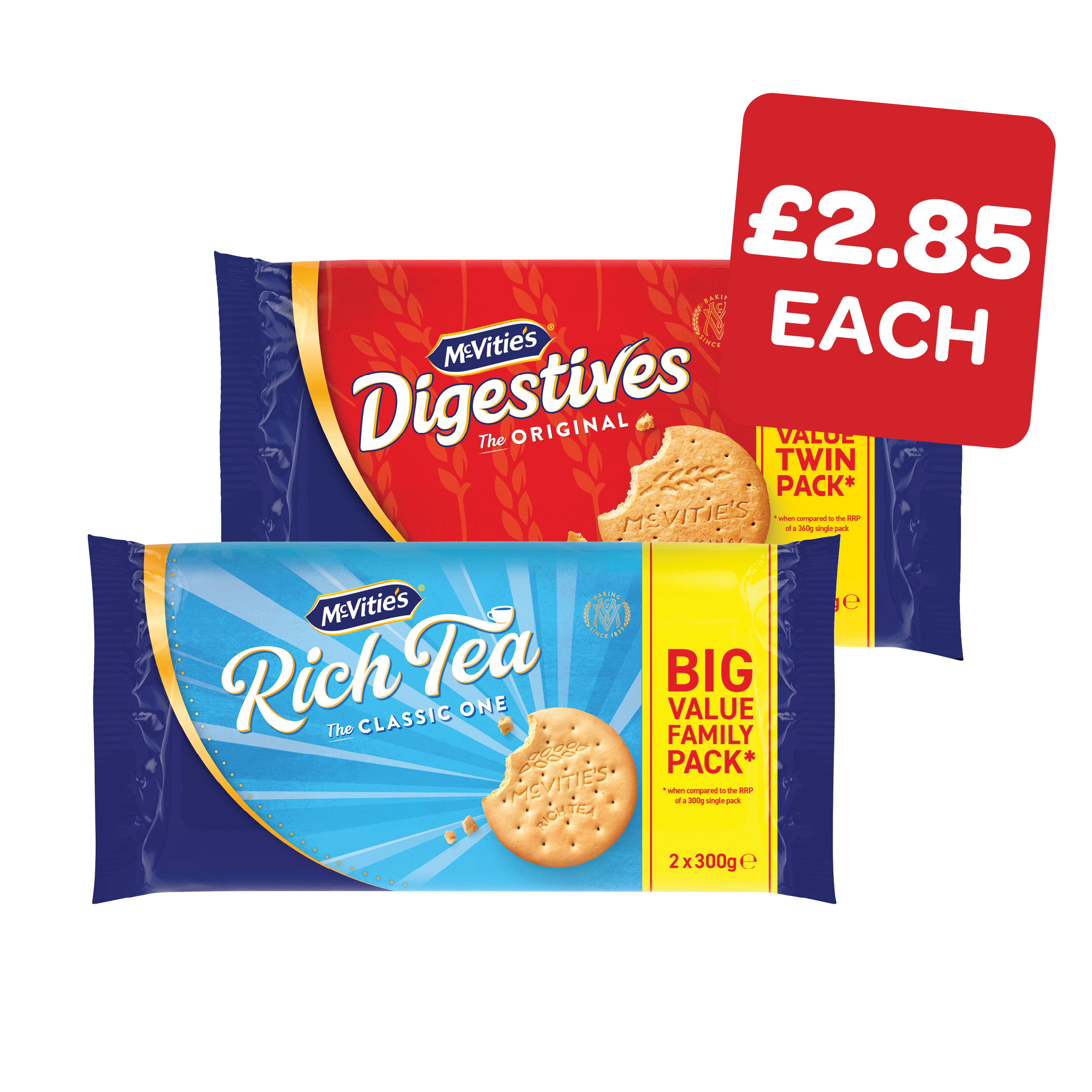 McVitie's Rich Tea / Digestives  Twin Pack