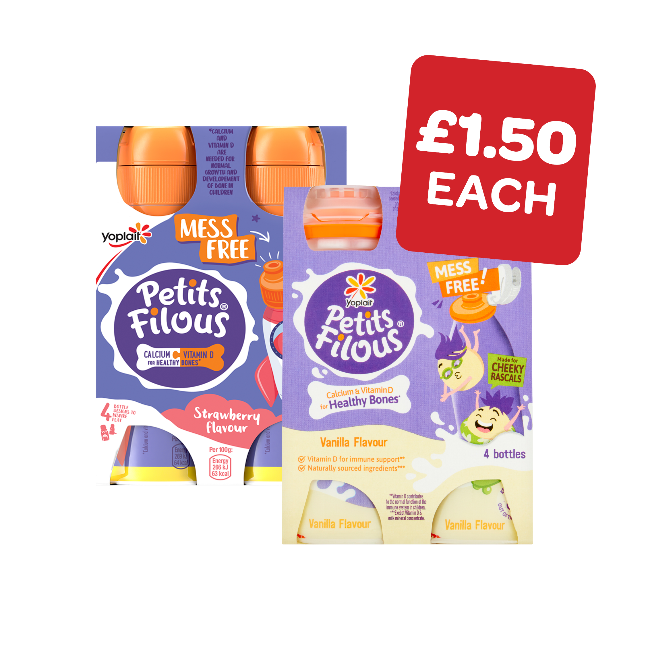 Yoplait Petits Filous Go Caps 100g