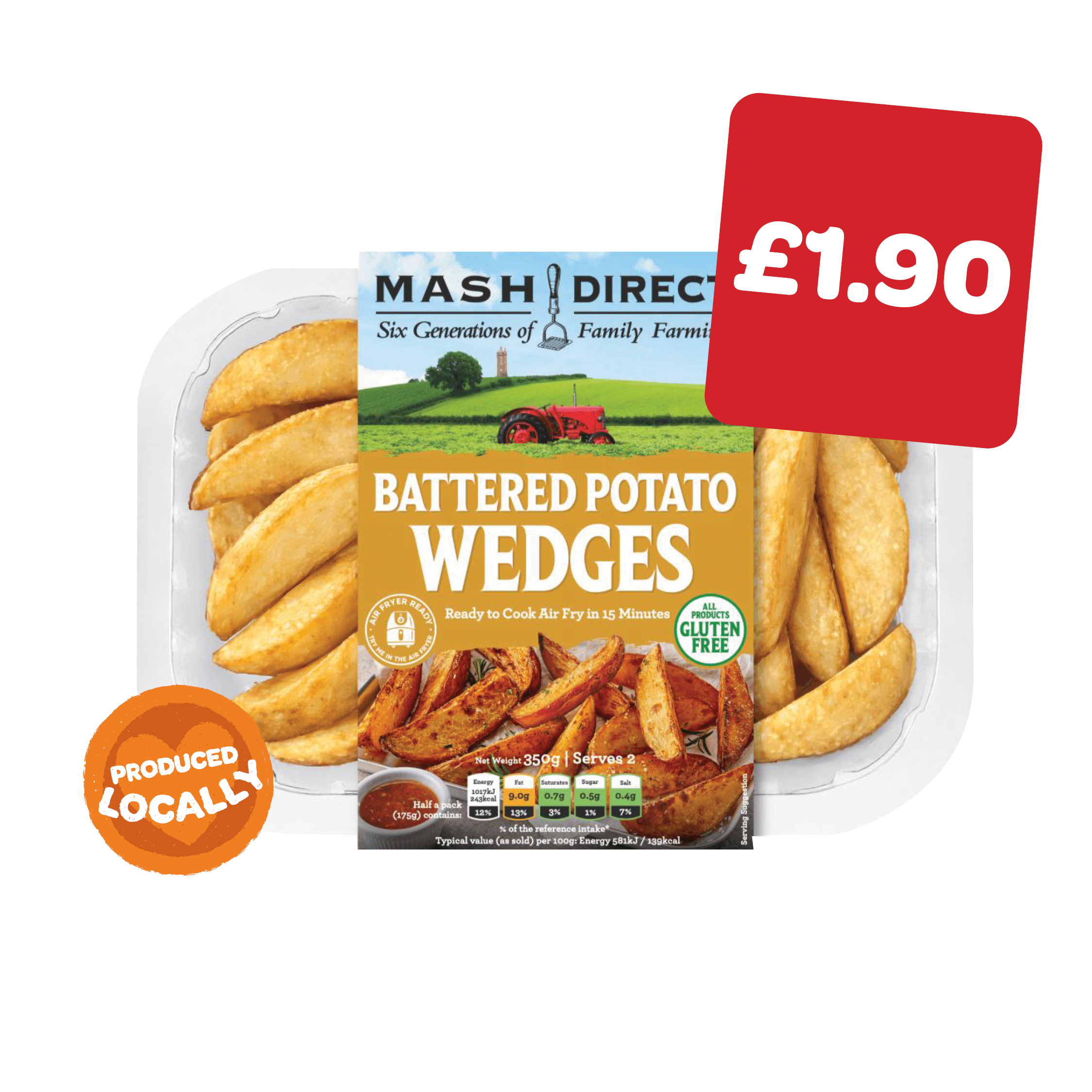 Mash Direct Battered Wedges