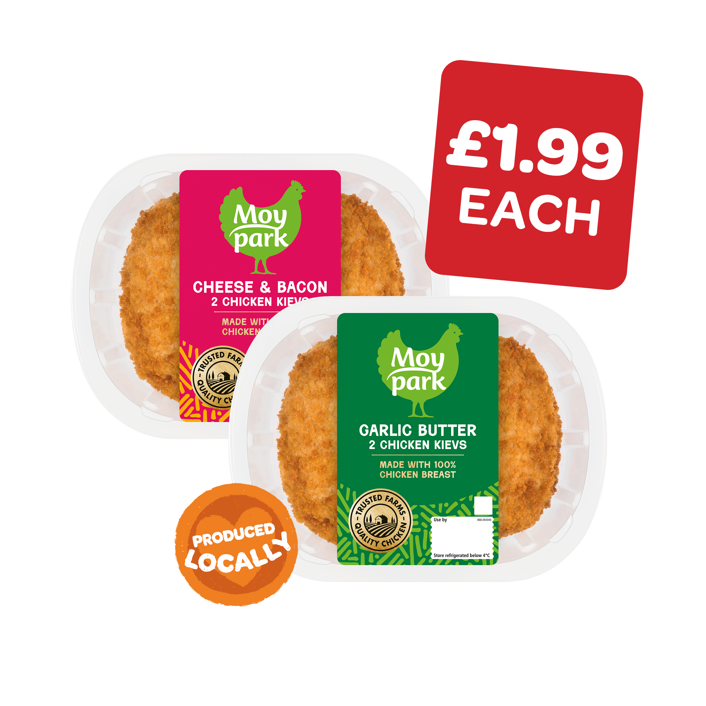 MoyPark Garlic & Herb / Cheese & Bacon Chicken  Kiev