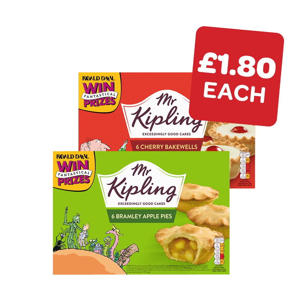 Mr Kipling Apple Pies / Cherry Bakewells