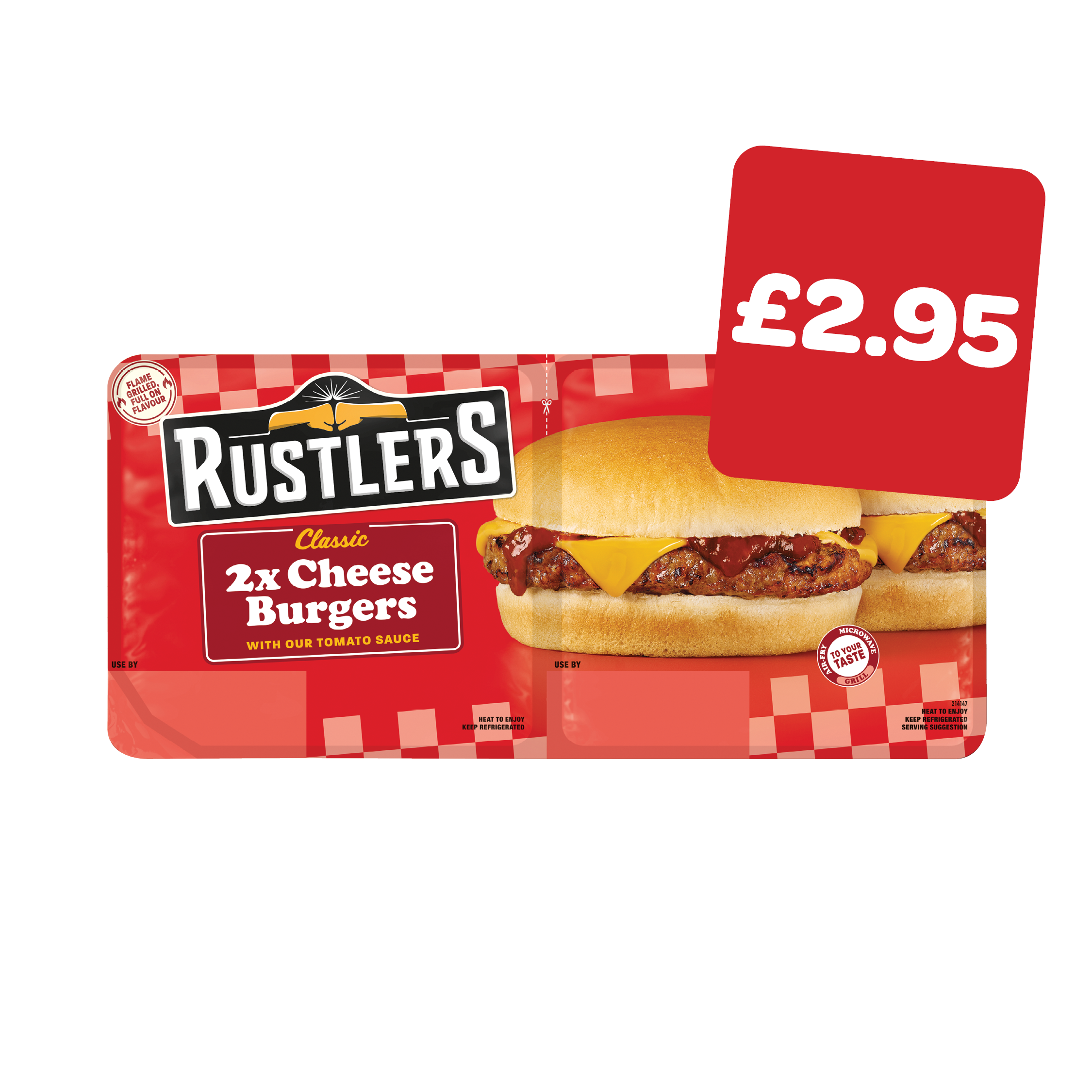 Rustlers Twin Pack Cheese Burger