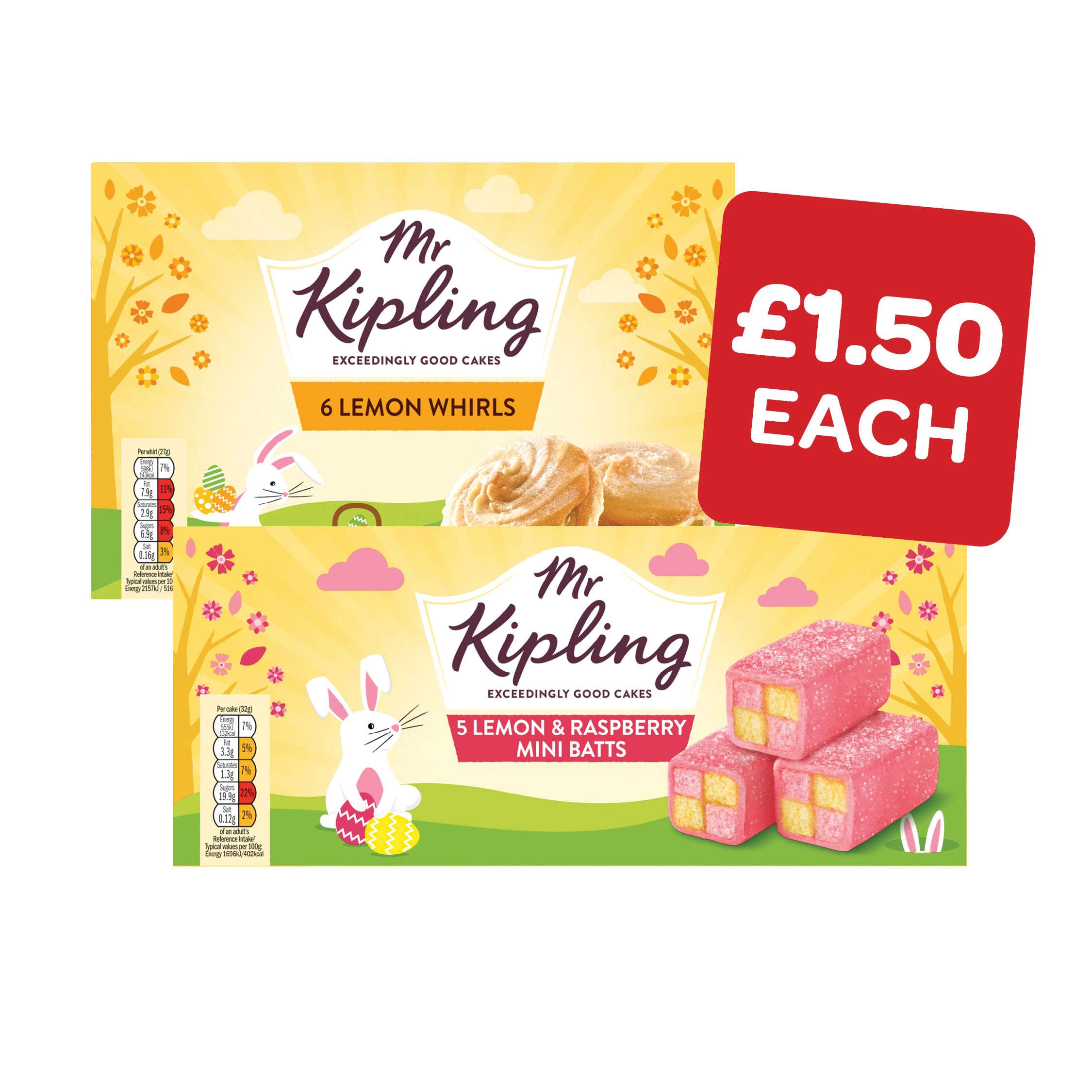 Mr Kipling Lemon Mini Battenbergs / Whirls