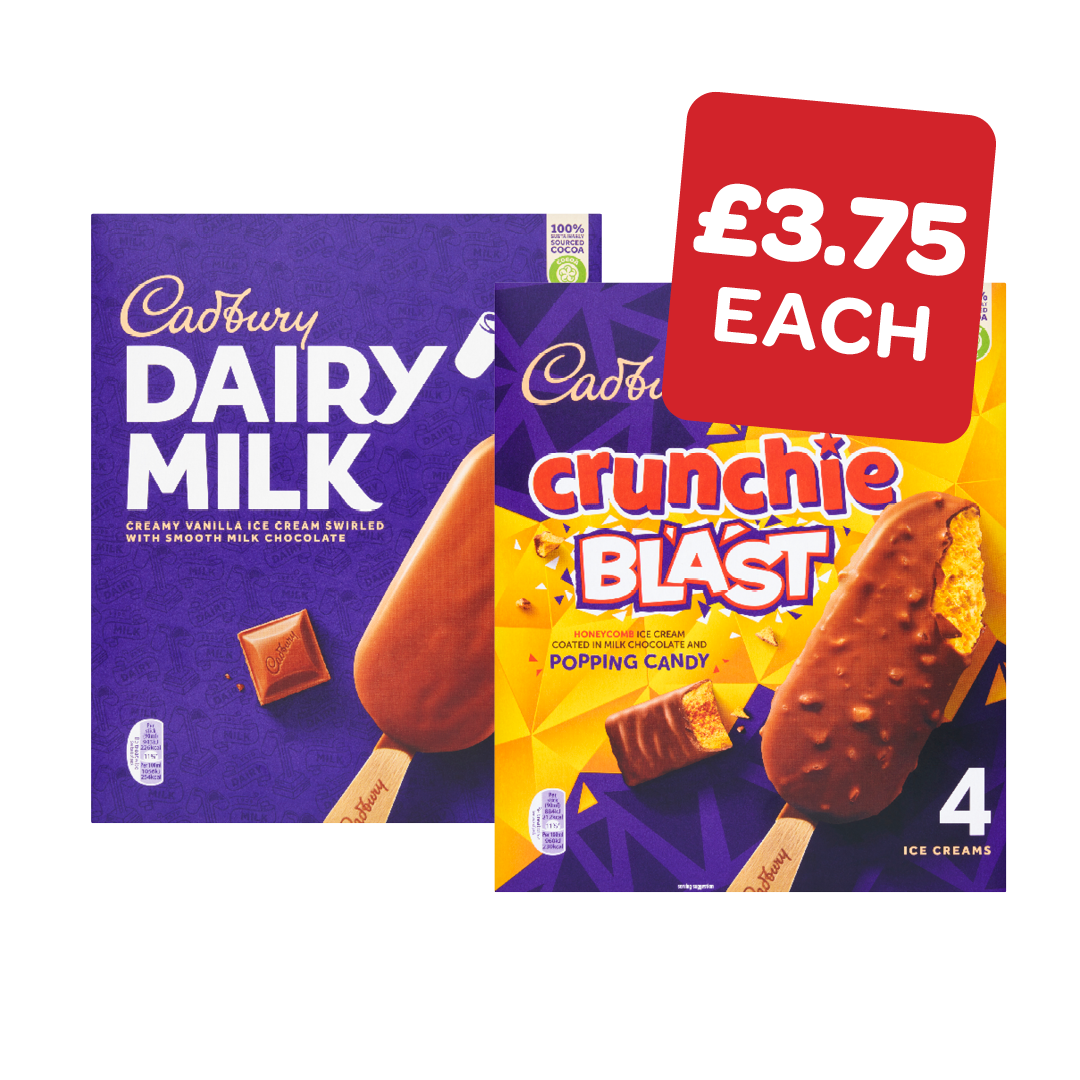 Cadburys Dairymilk / Crunchie / Caramel