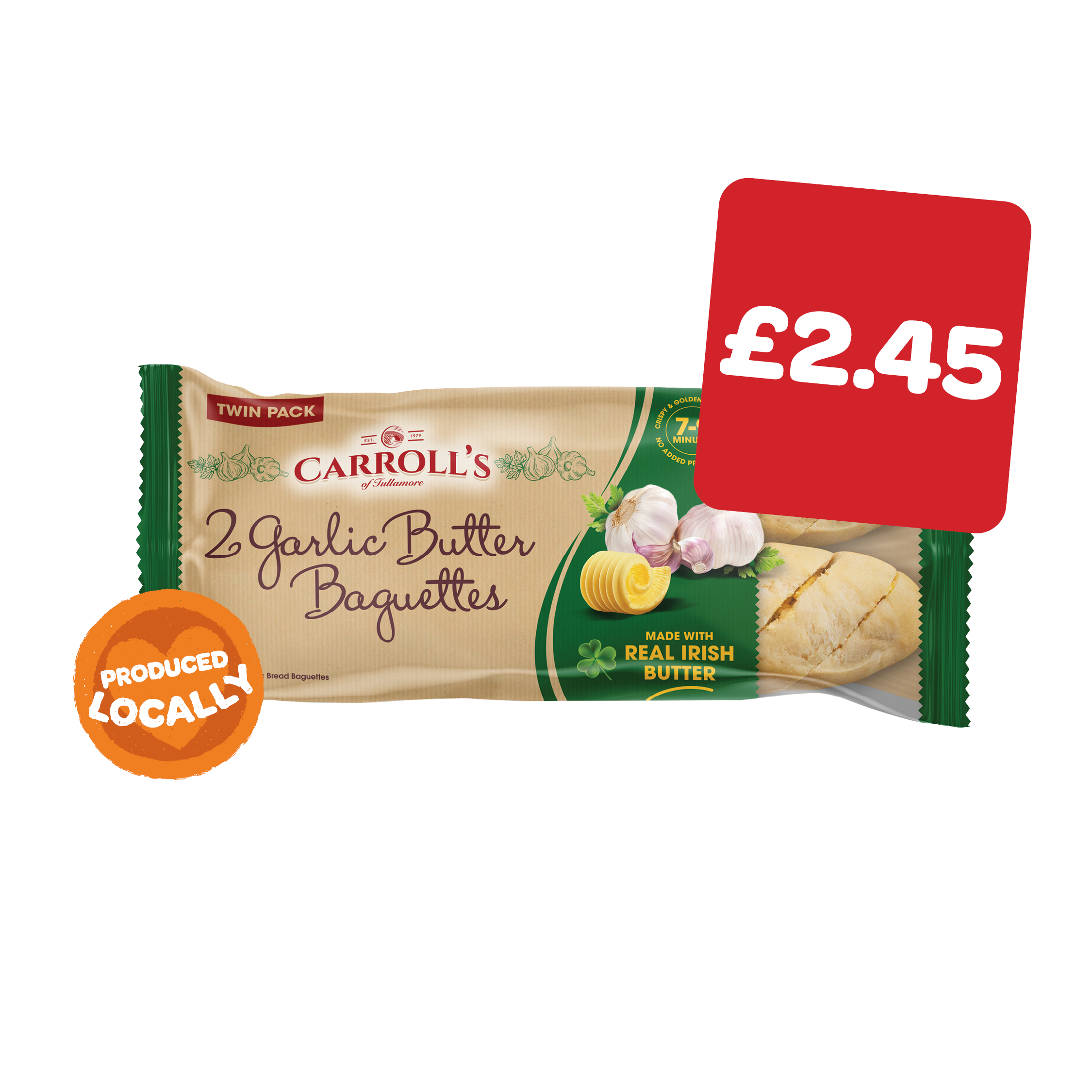 Carrolls Garlic Baguette Twin Pack