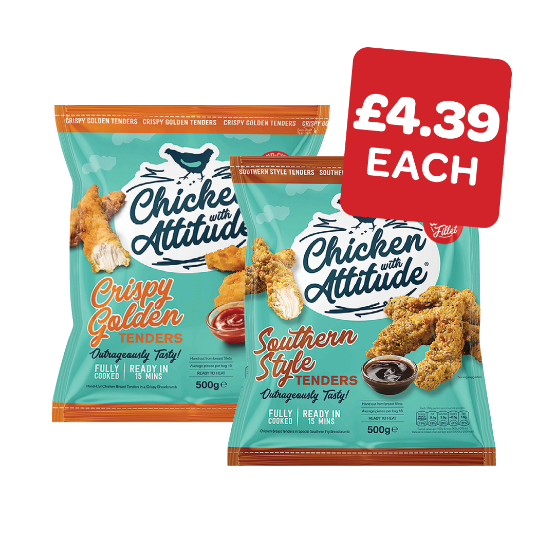 Chicken With Attitude Crispy Tenders / Spicy Tenders /  Southern Fried Tenders / Popcorn Chicken / Chicken  Dippers