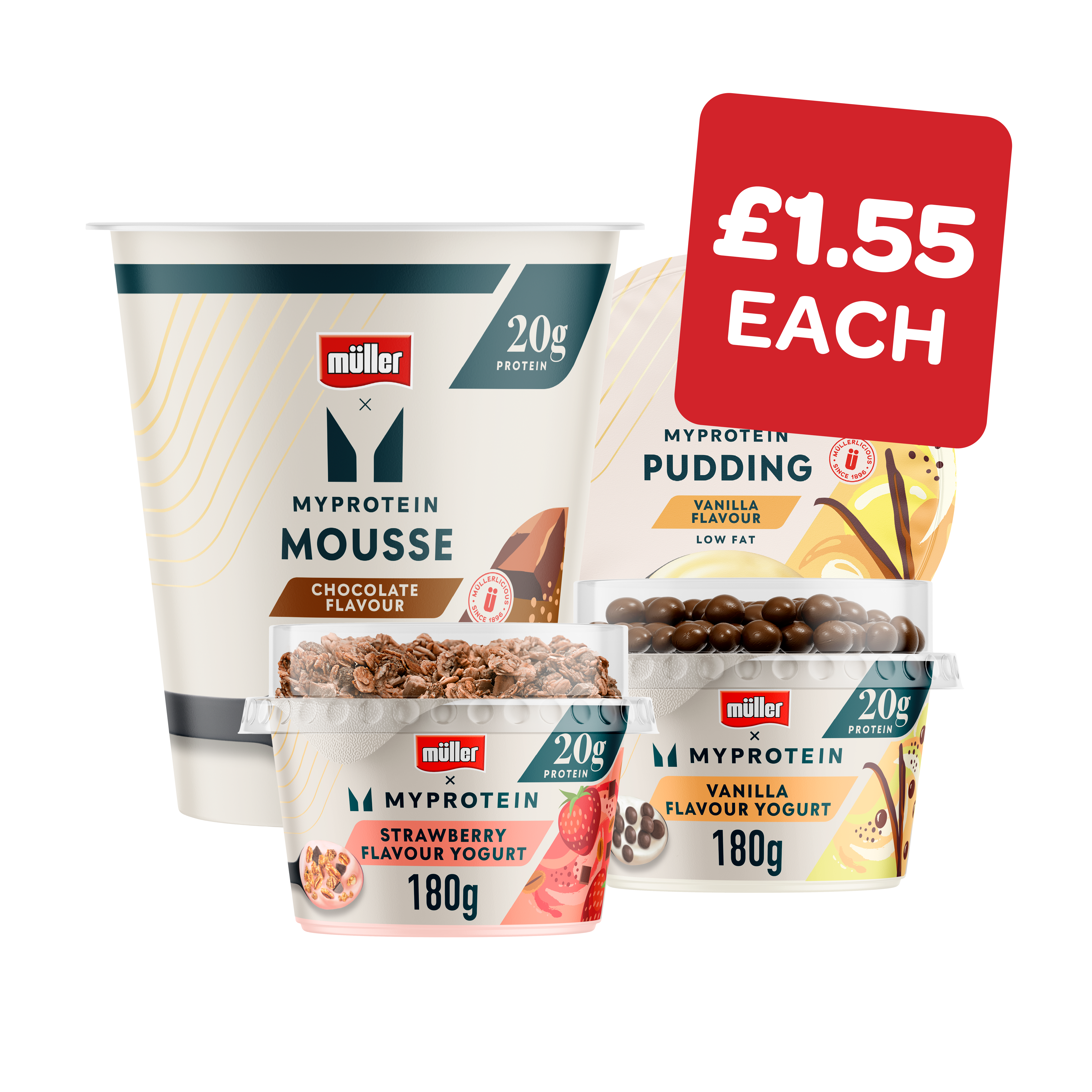 Muller MyProtein Mousse / Puddings / Yoghurt Toppers