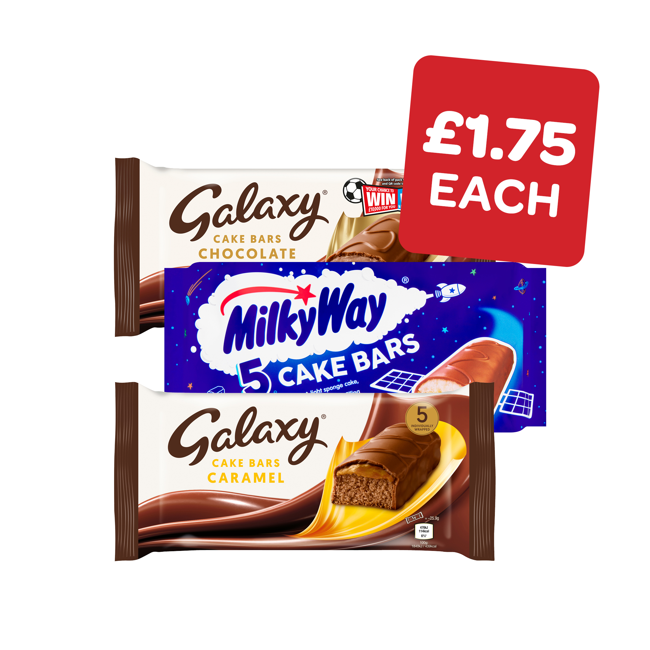 Galaxy / Galaxy Caramel / Milky Way Cake Bars