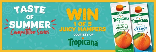 Win 1 of 5 juicy hampers courtesy of Tropicana