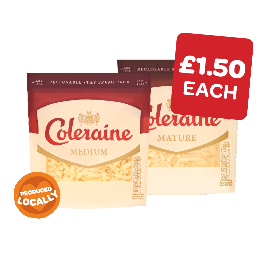 Coleraine Grated Light / Medium / Mature Cheddar