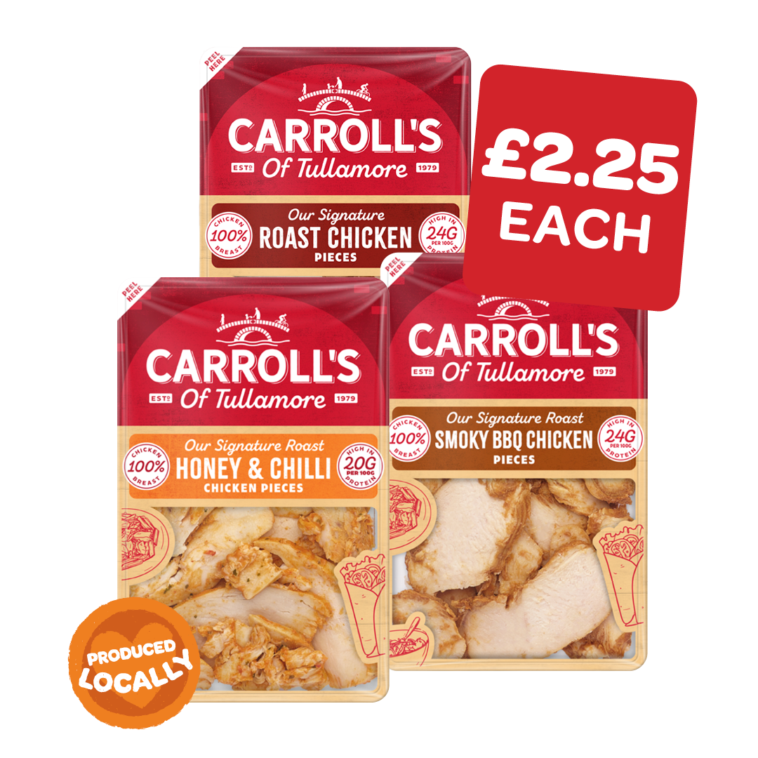Carrolls Honey & Chilli / Smokey BBQ / Roast Chicken Pieces