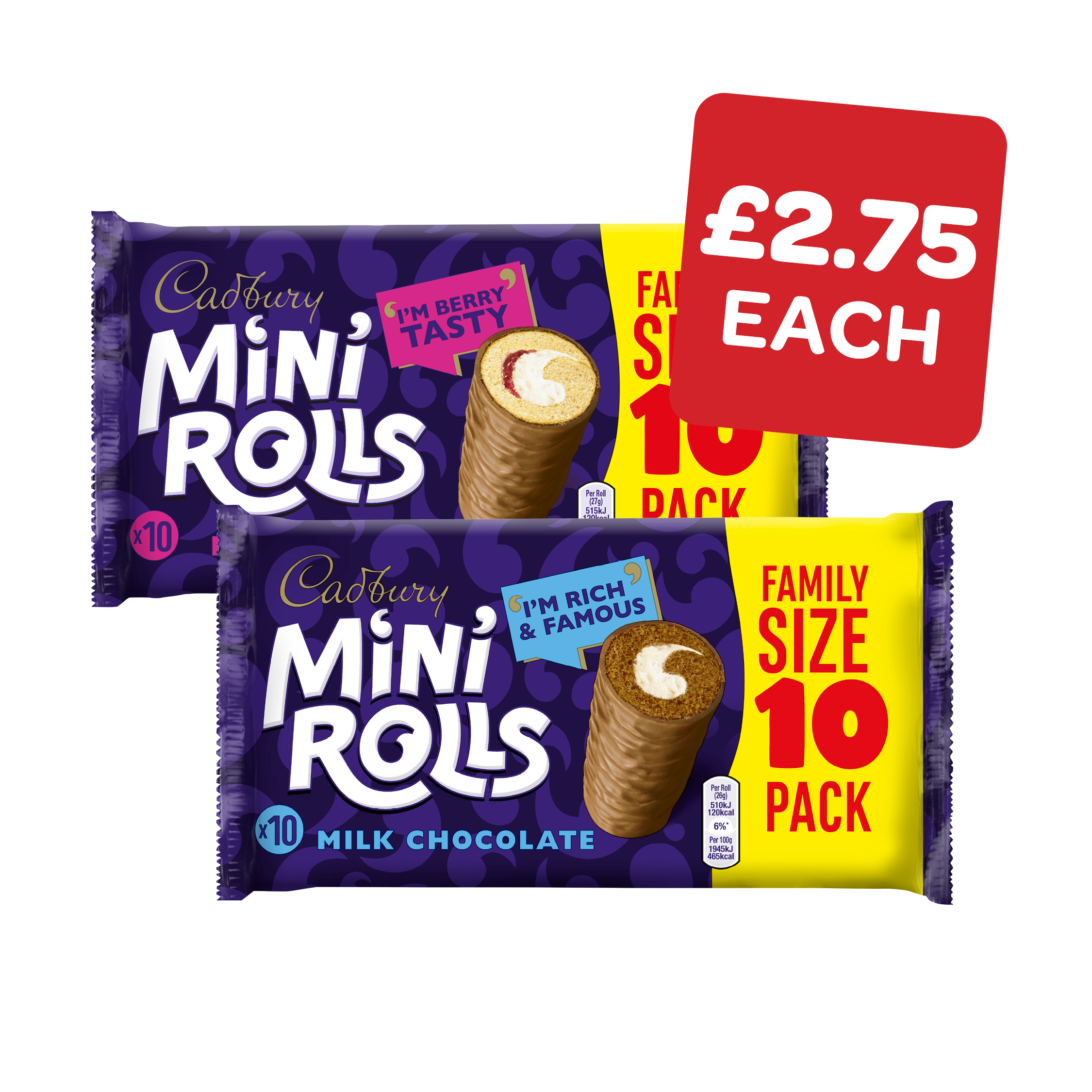 Cadbury Mini Rolls Chocolate / Raspberry