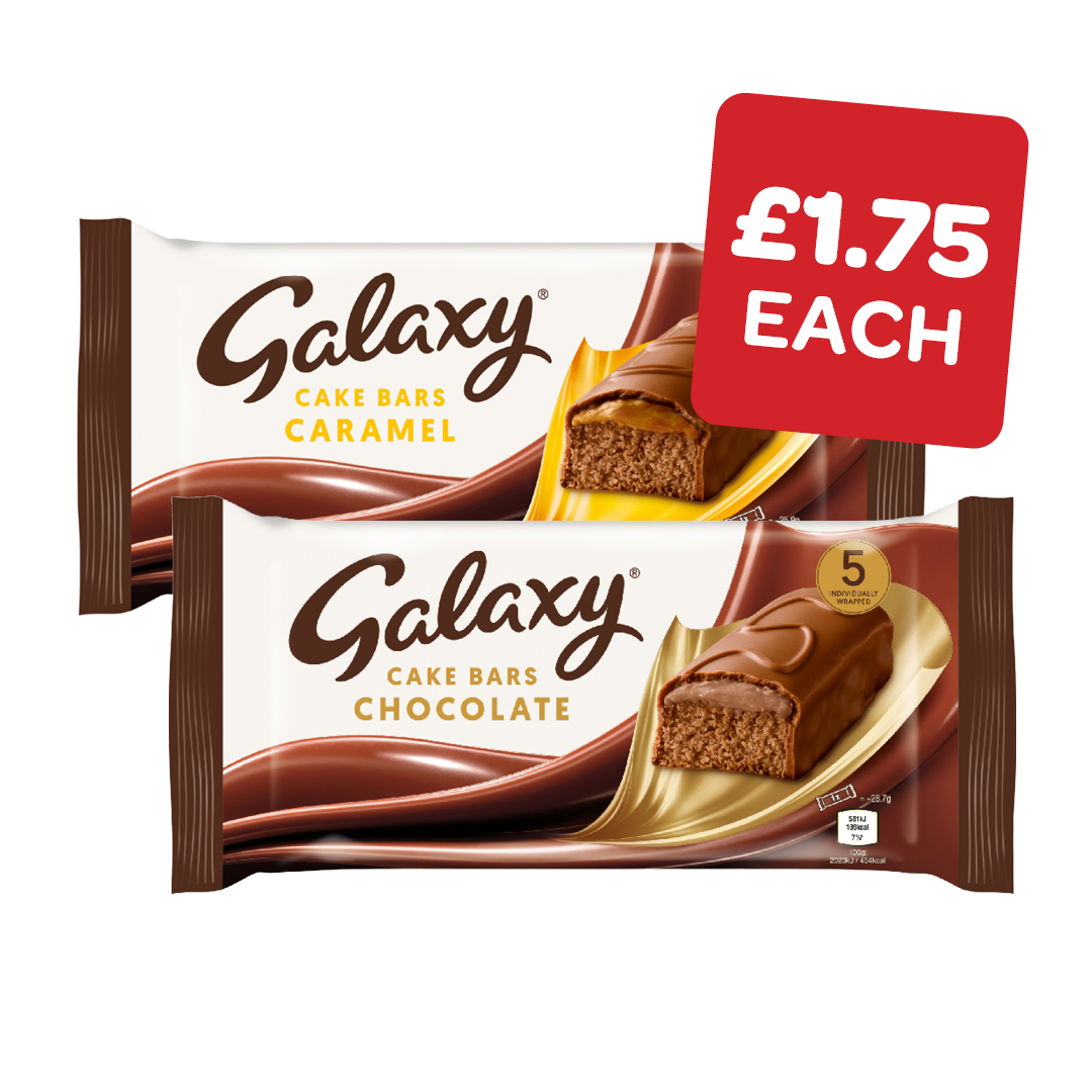 Galaxy / Galaxy Caramel / Milky Way Cake Bars