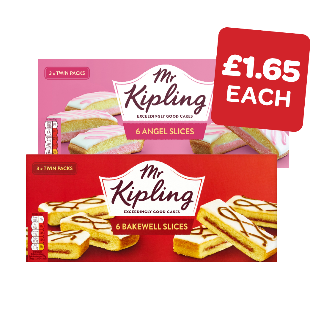 Mr Kipling Angel/Lemon/Bakewell Slices