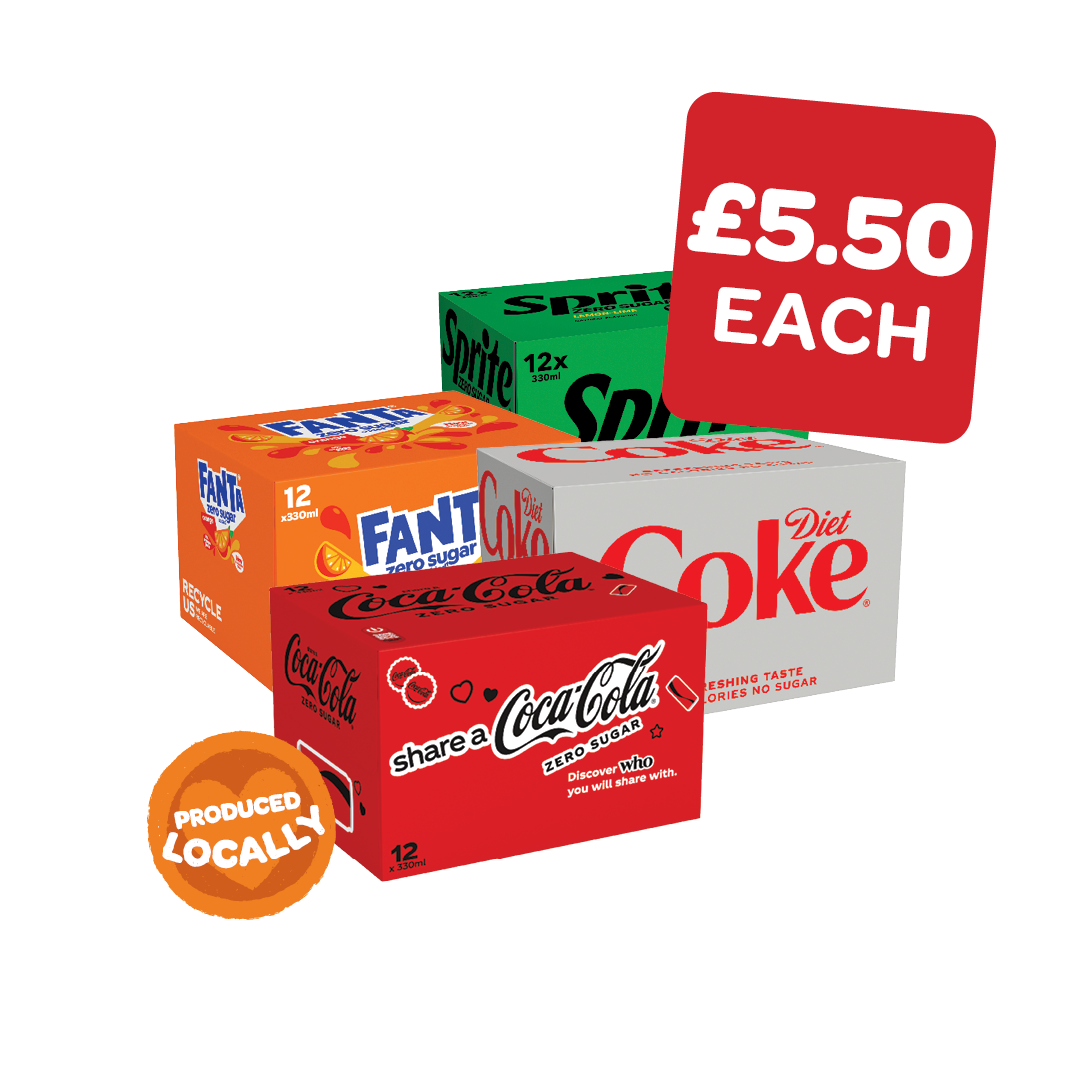 Coca Cola Zero / Diet Coke / Fanta / Sprite Zero Cans