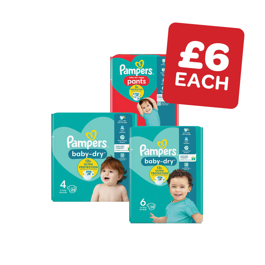 Pampers Baby Dry Carry Pack Size / Baby Dry Pants 6/4/5/6/7/8
