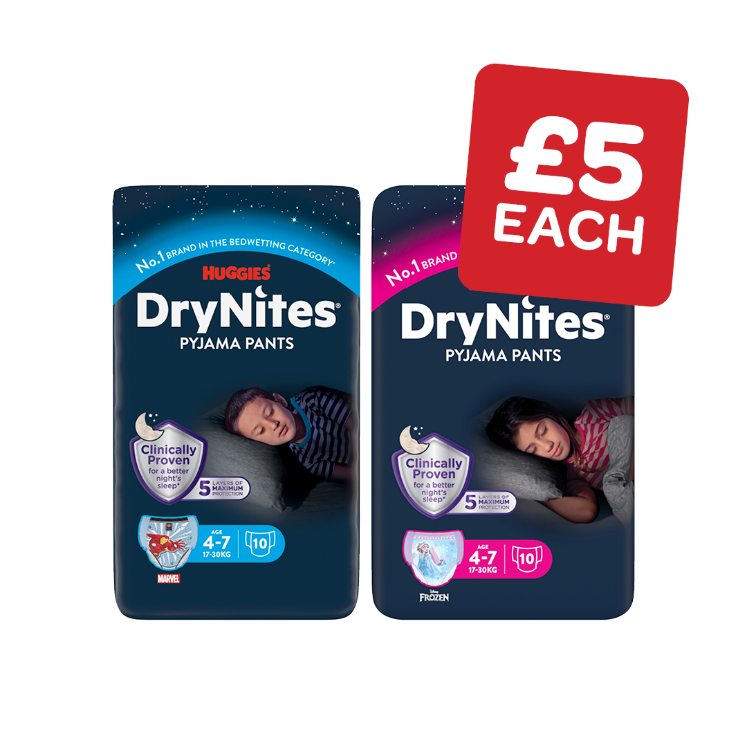 Huggies Dry Nites Boy / Girl 4 - 7 Years