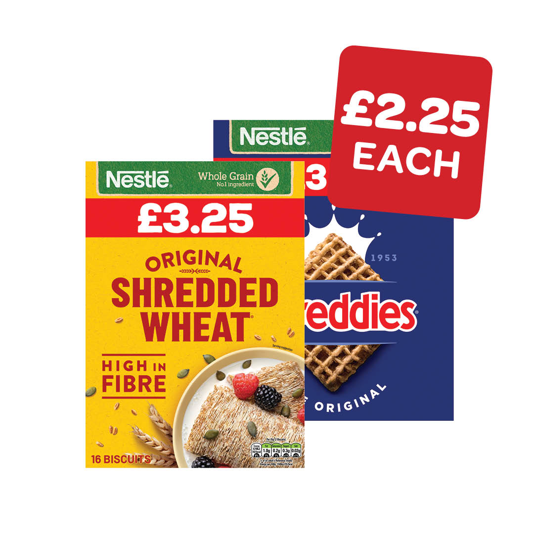 Nestle Shredded Wheat / Shreddies Original Price Marked Pack