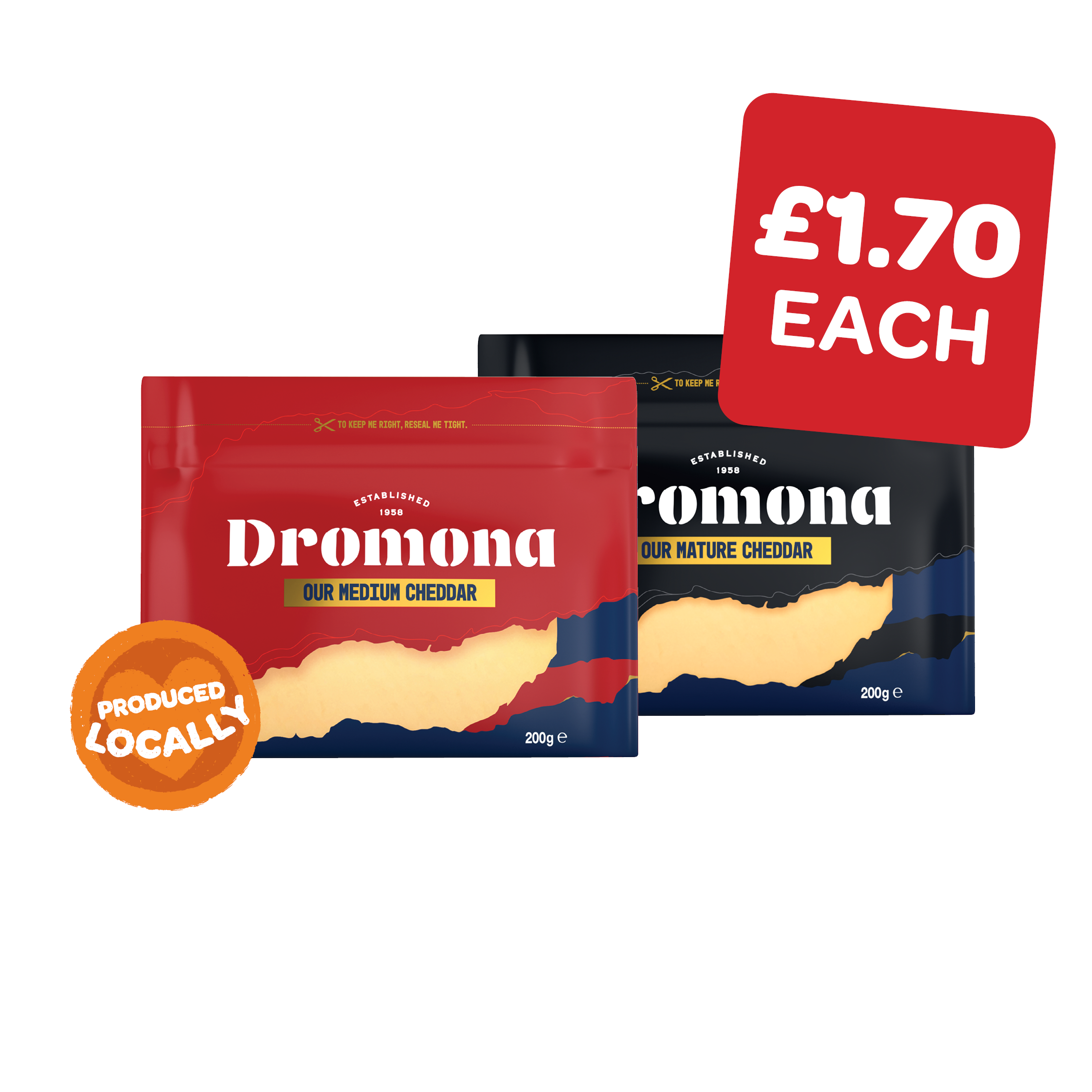 Dromona Mild / Medium / Mature Cheddar Block