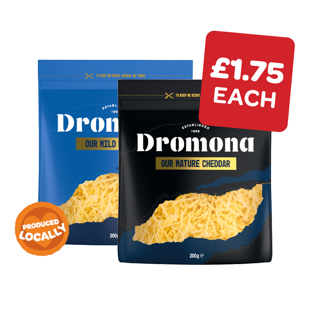 Dromona Mild / Mature Grated Cheese