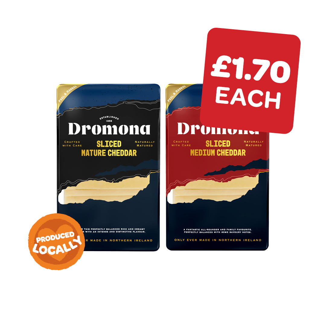 Dromona Sliced Mild / Medium / Mature Cheddar