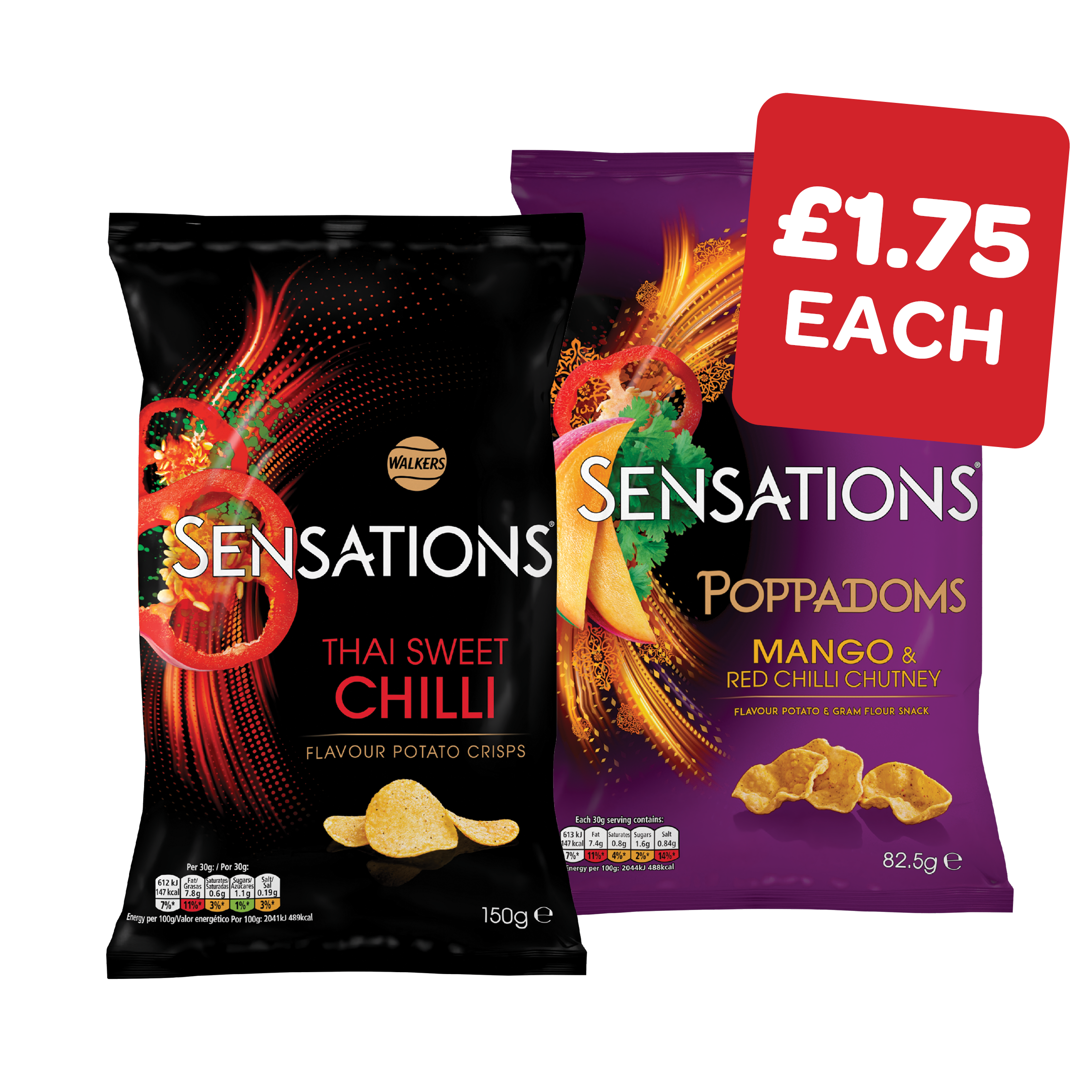 Sensations Poppadoms / Crisps