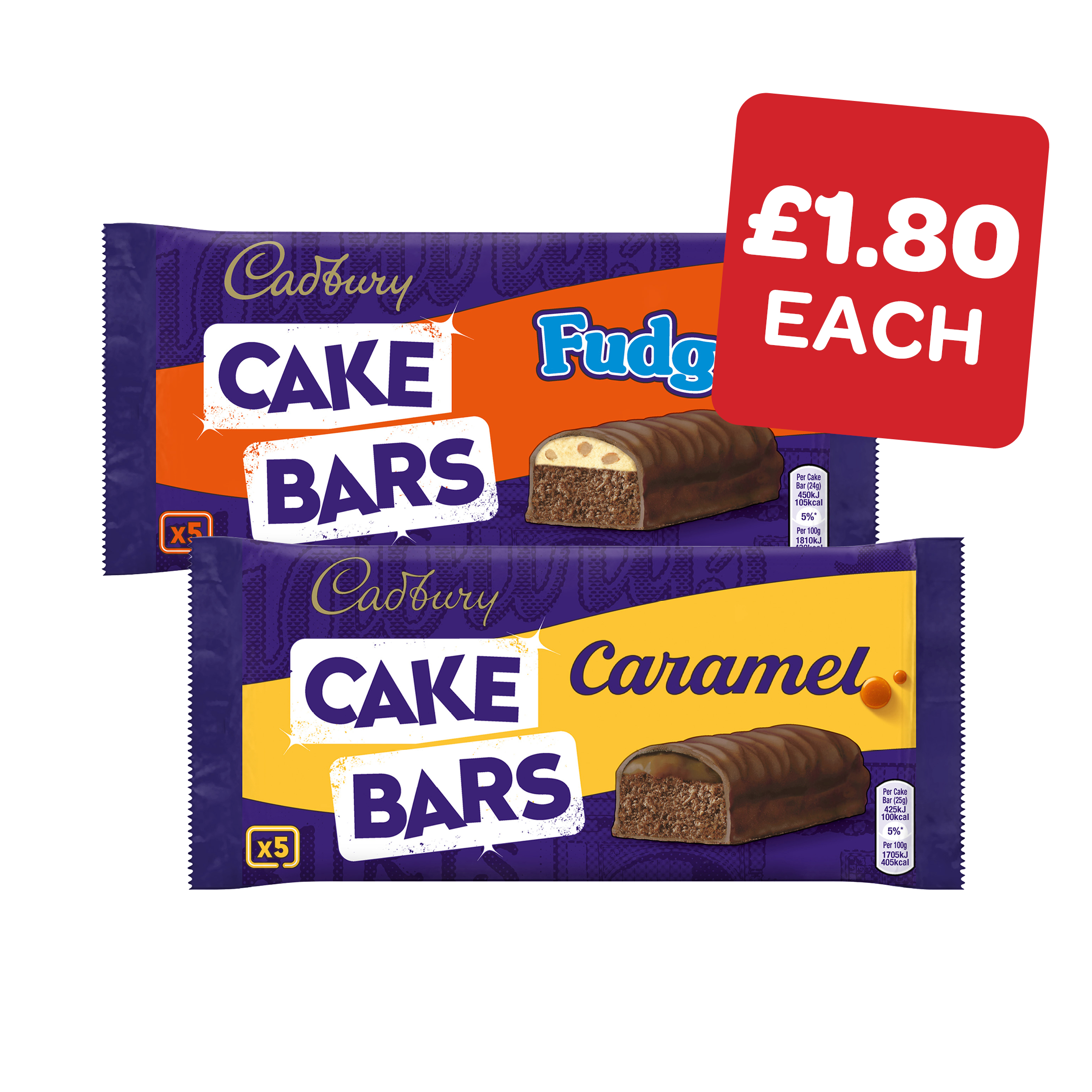 Cadbury Caramel / Fudge Cake Bars