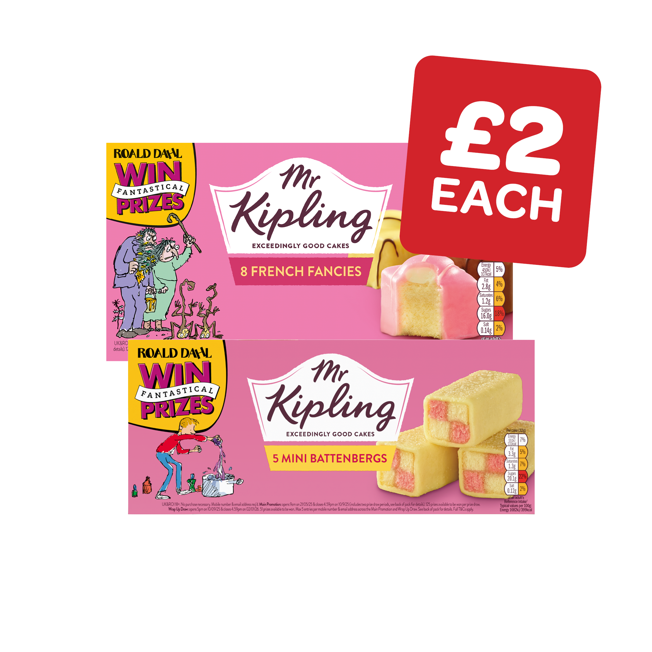 Mr Kipling Mini  Battenburgs / French  Fancies