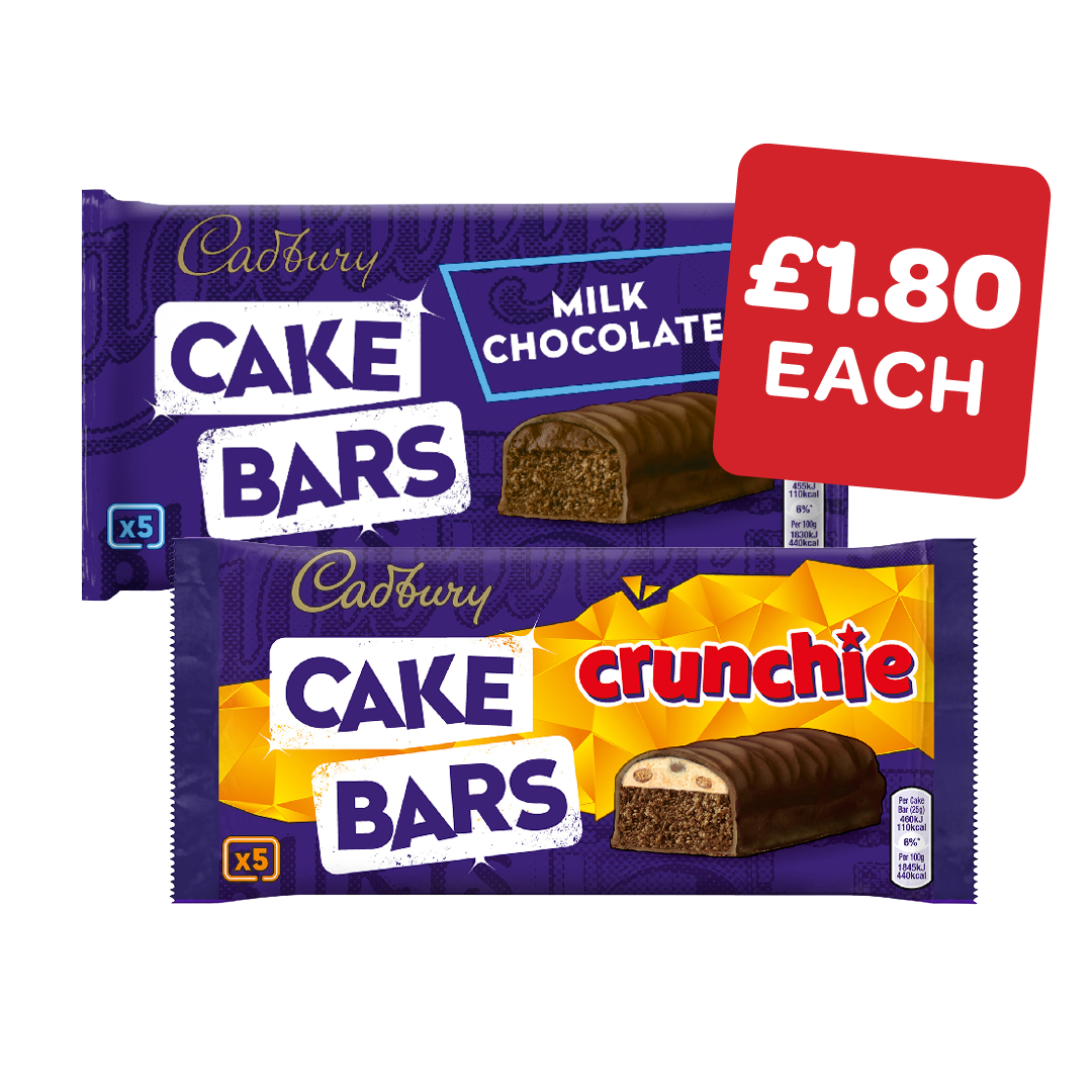 Cadbury Chocolate / Crunchie Cake Bar