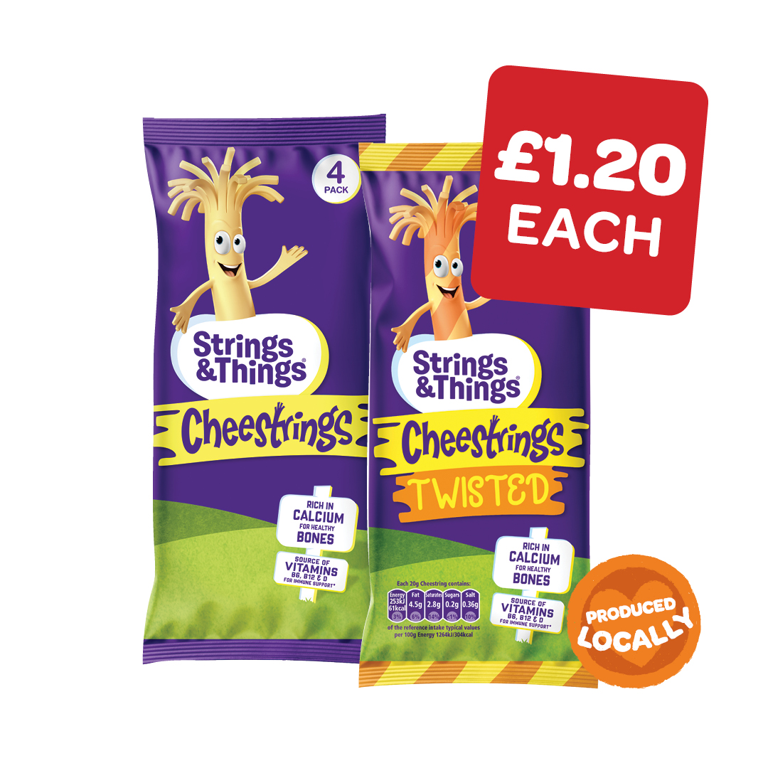 Strings & Things Cheestrings Cheddar / Twisted 20g