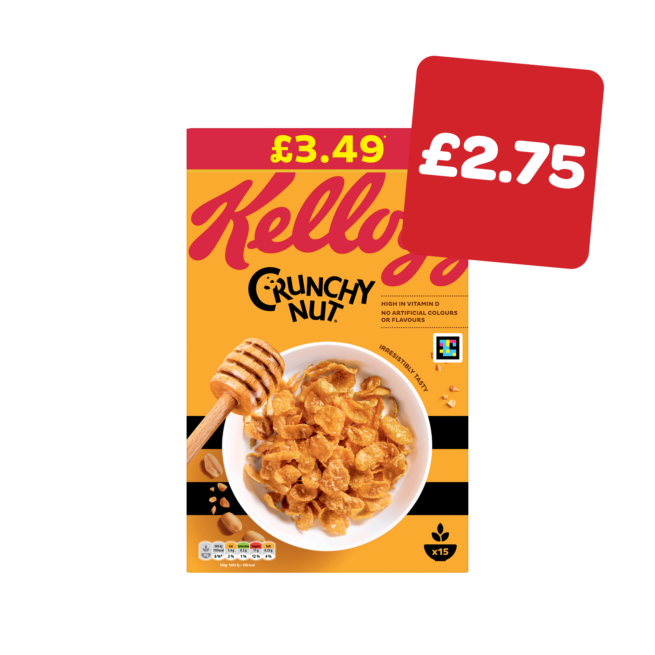 Kellogg’s Crunchy Nut Cornflakes Price Marked Pack