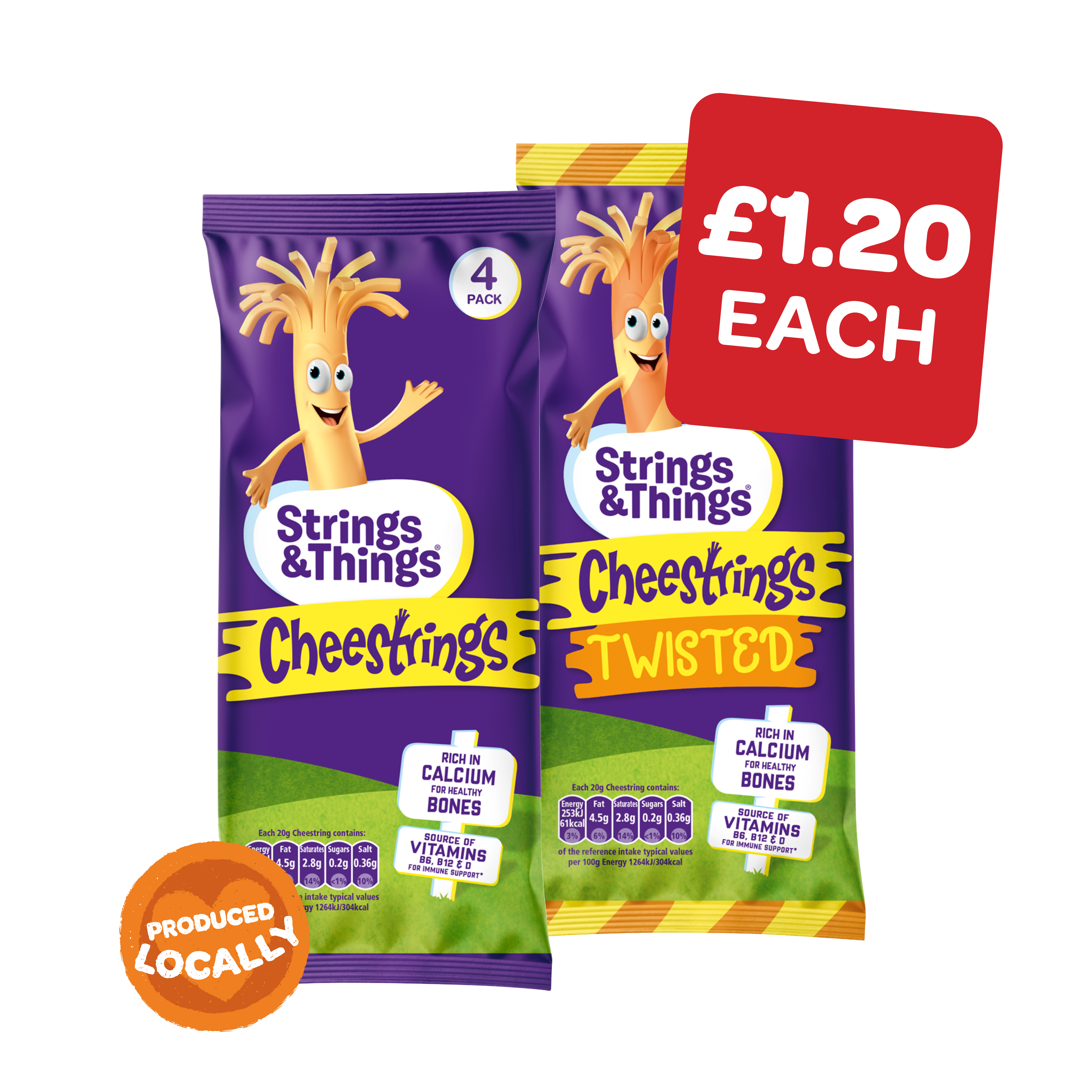 Strings & Things Cheesetrings Cheddar / Twisted  20g