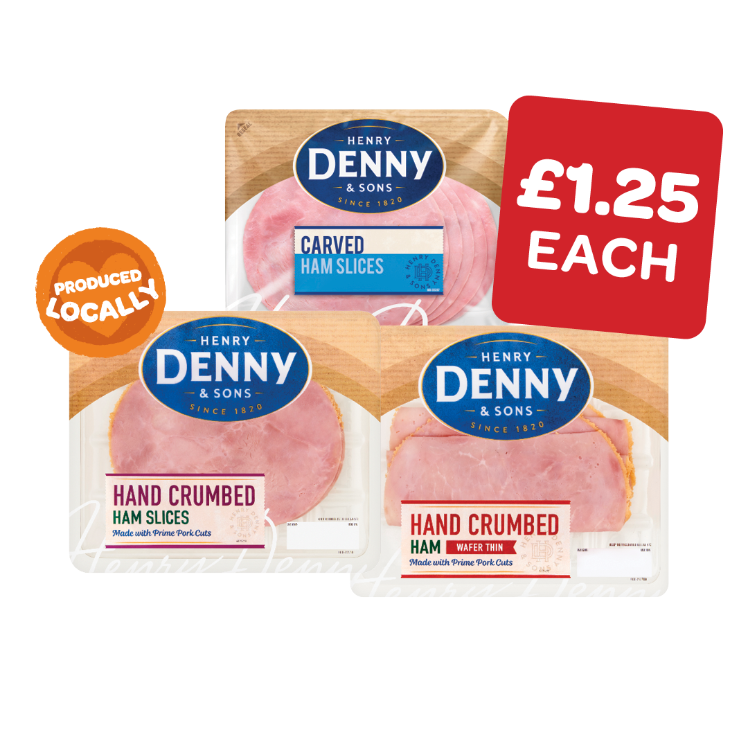 Denny Crumbed / Carved / Waferthin /  Honey Roast Cooked Ham