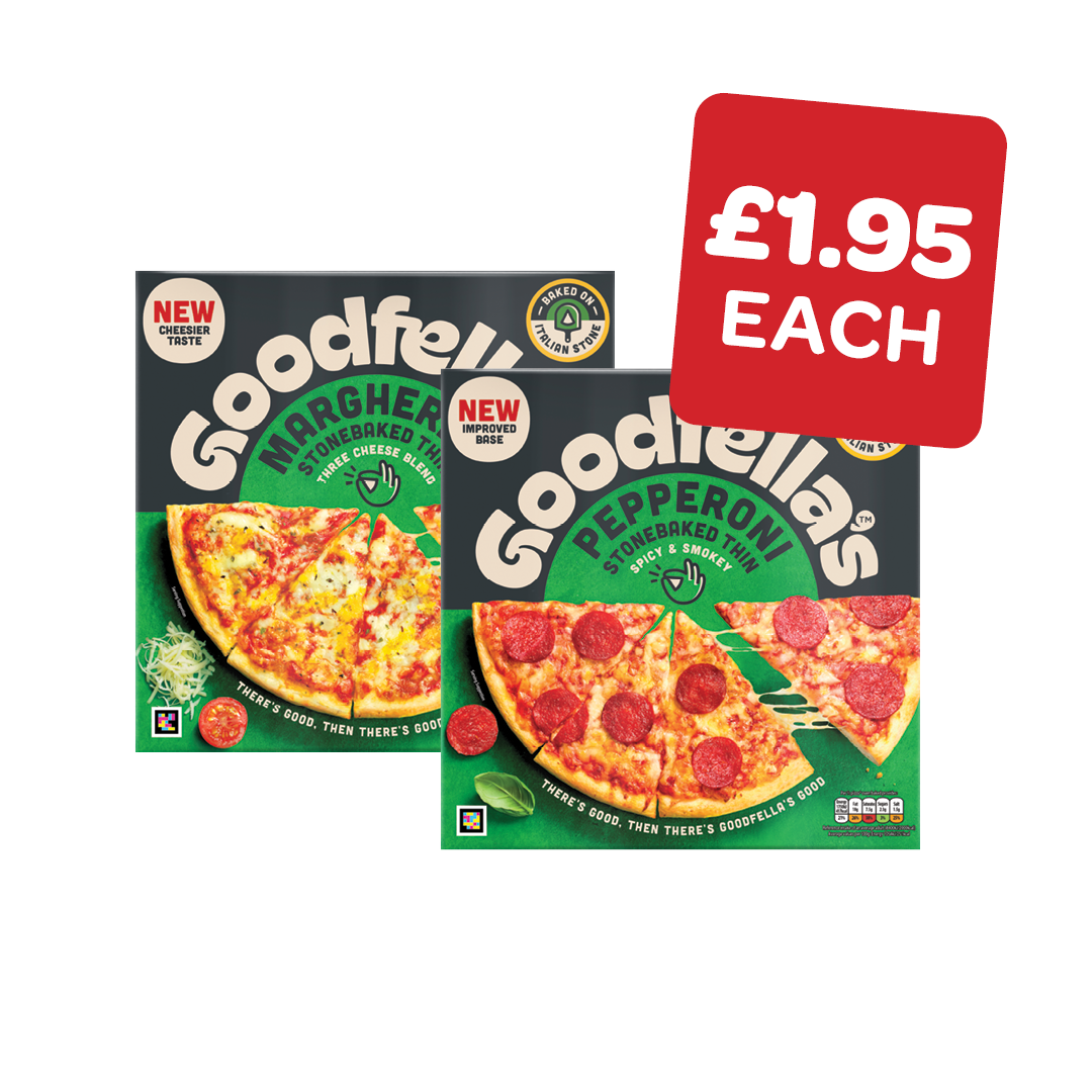 Goodfellas Thin Pepperoni / Margherita / Roast Chicken / Italian Hot