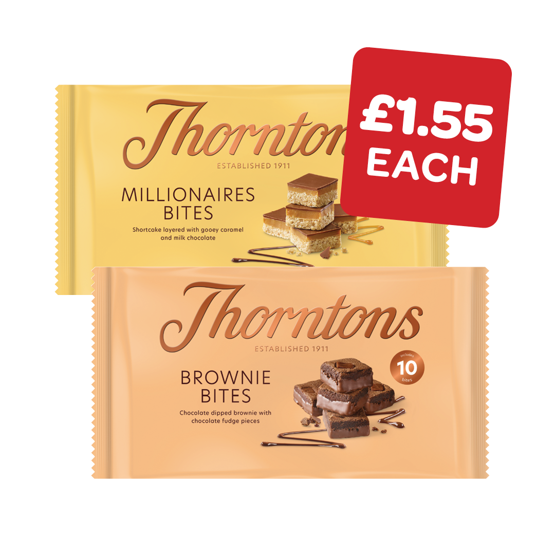 Thornton's Caramel Shortcake / Chocolate Fudge Brownie Bites