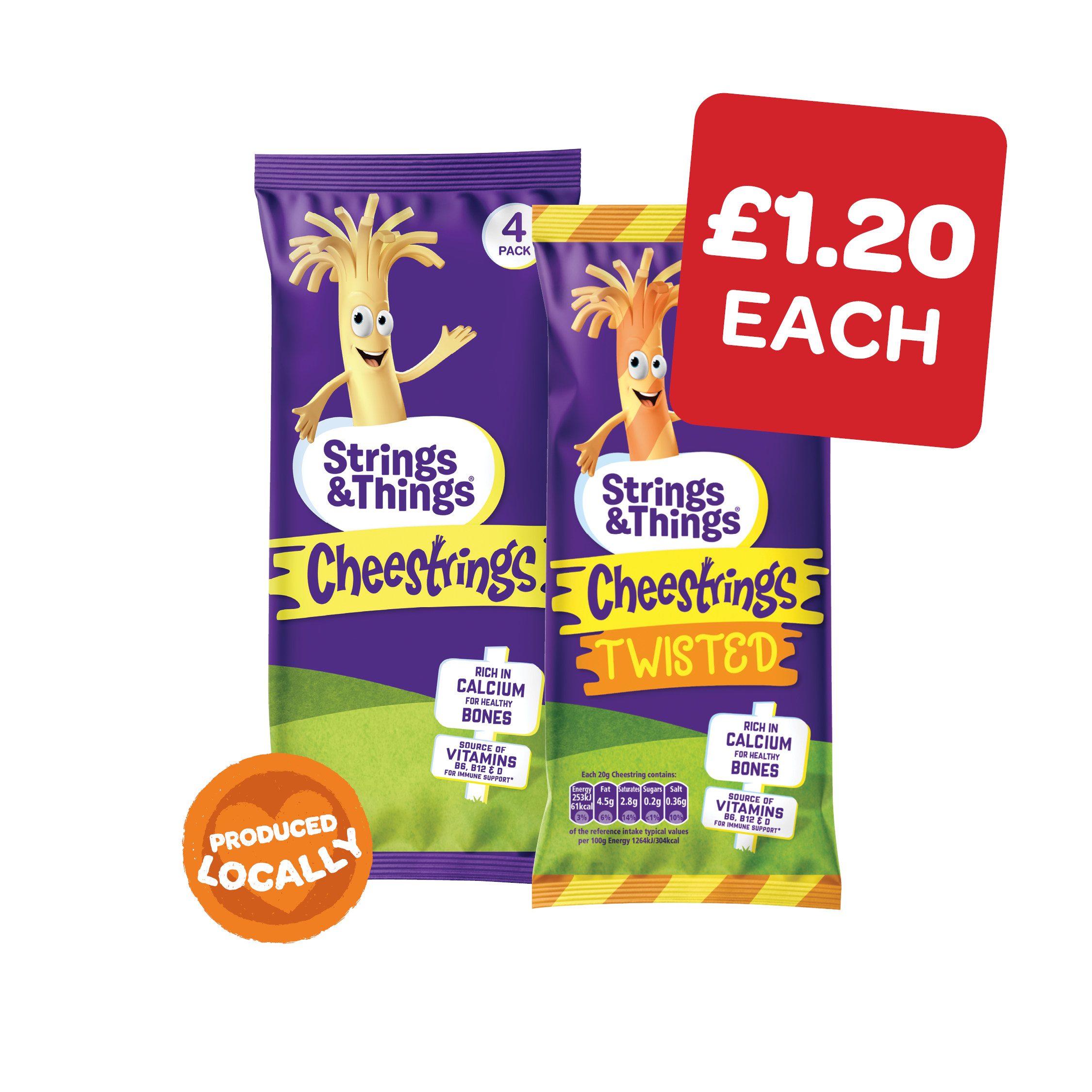 Strings & Things Cheestrings Cheddar / Twisted 20g
