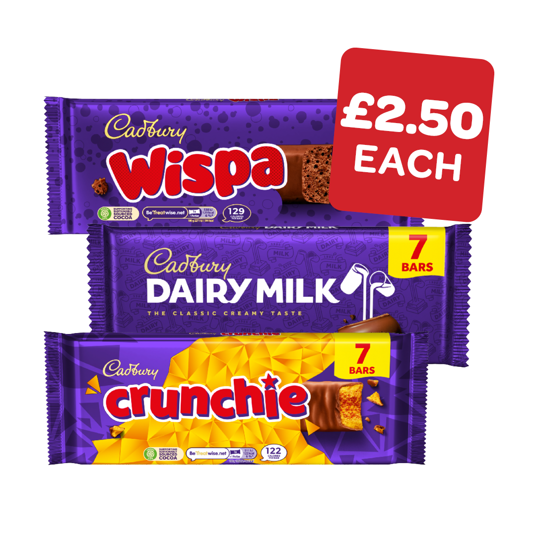 Cadbury Dairy Milk / Wispa / Crunchie / Twirl / Double Decker