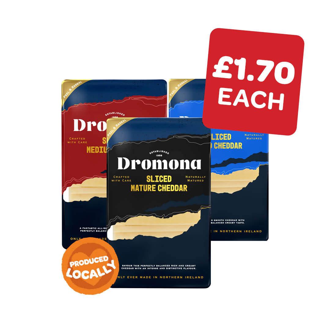 Dromona Sliced Mild / Medium / Mature Cheddar