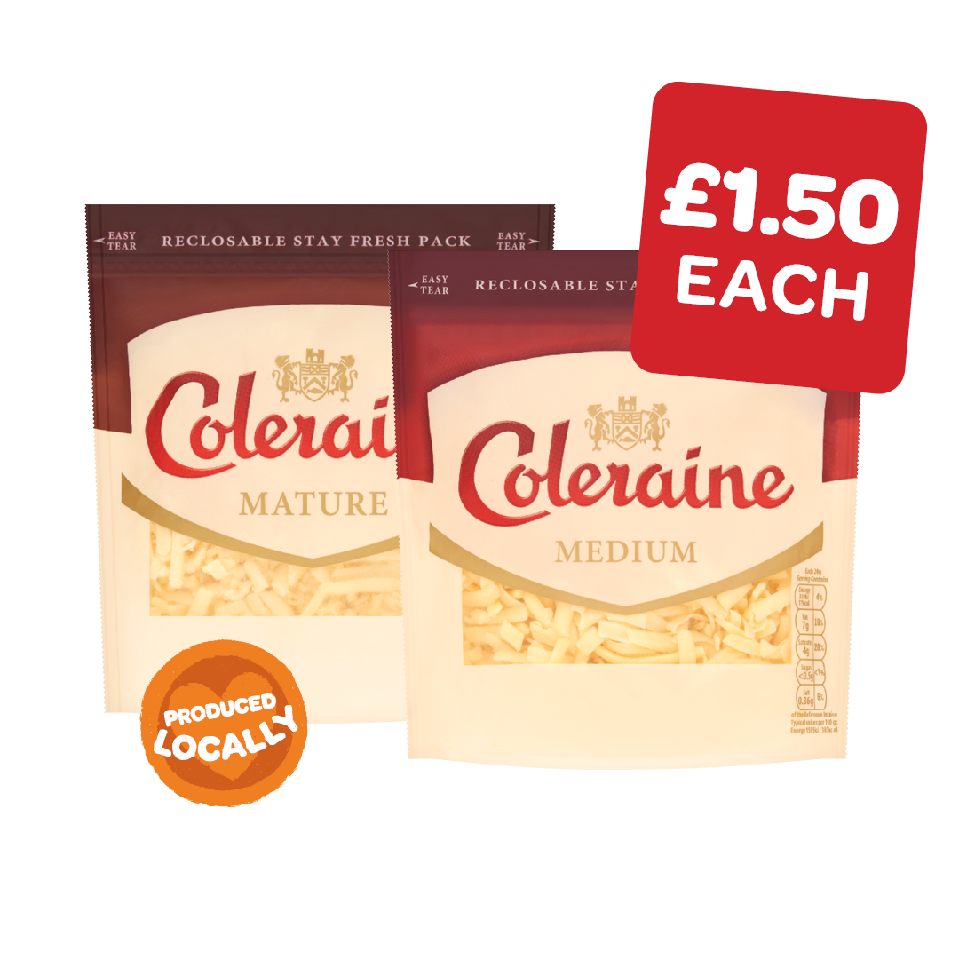 Coleraine Grated Light / Medium / Mature Cheddar