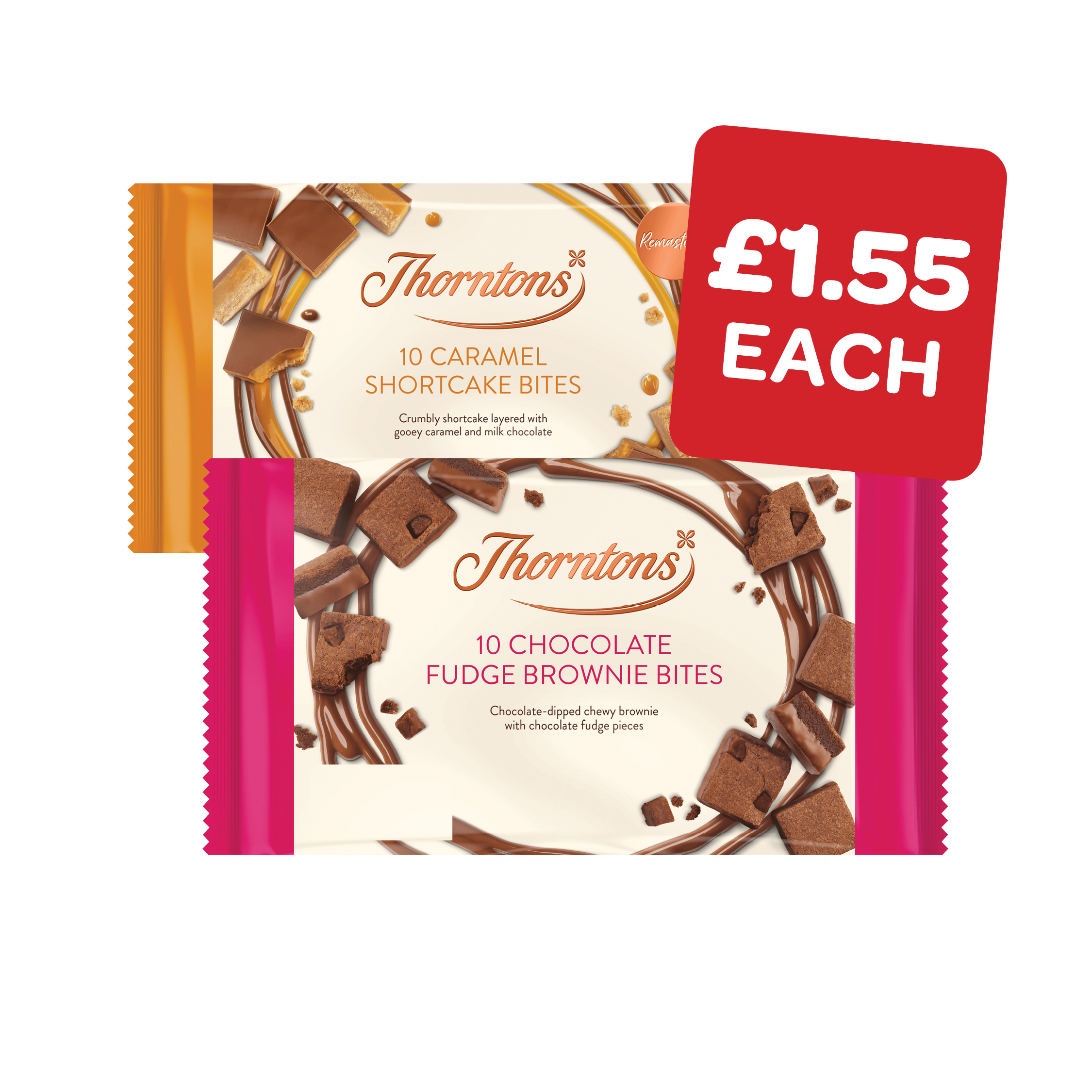 Thornton's Caramel Shortcake / Chocolate Fudge Brownie Bites