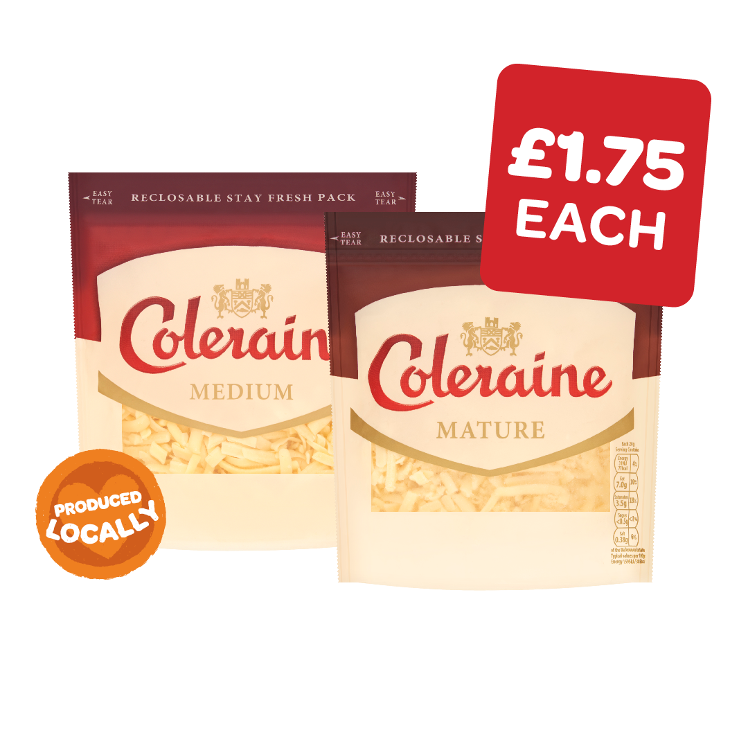 Coleraine Grated Light / Medium / Mature Cheddar