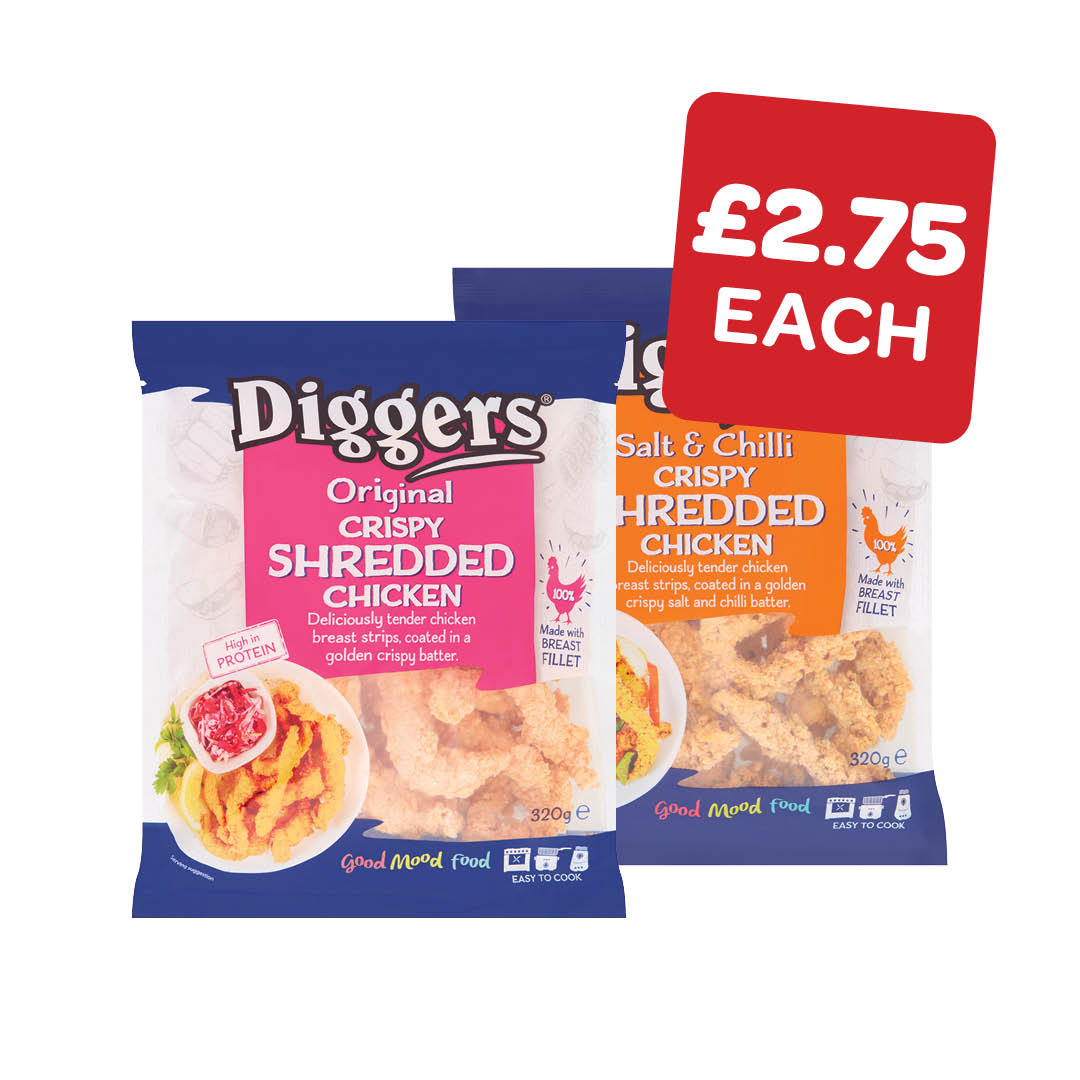 Diggers Chicken Salted Chilli / Crispy Shredded / Battered Chicken Balls