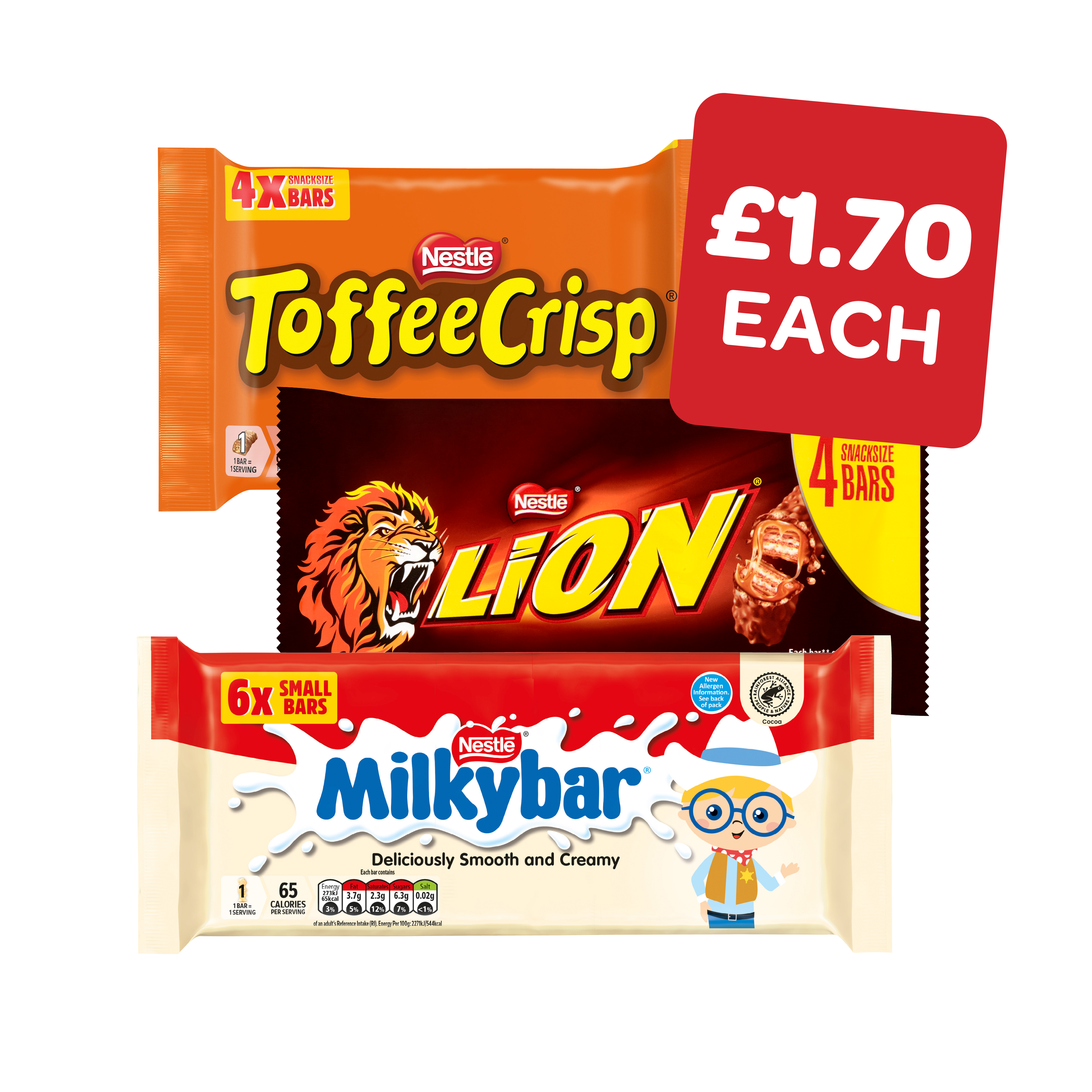 Nestle Kit Kat Chunky / Lion Bar / Brownie / White / Black & White / Toffee Crisp / Milkybar Kids