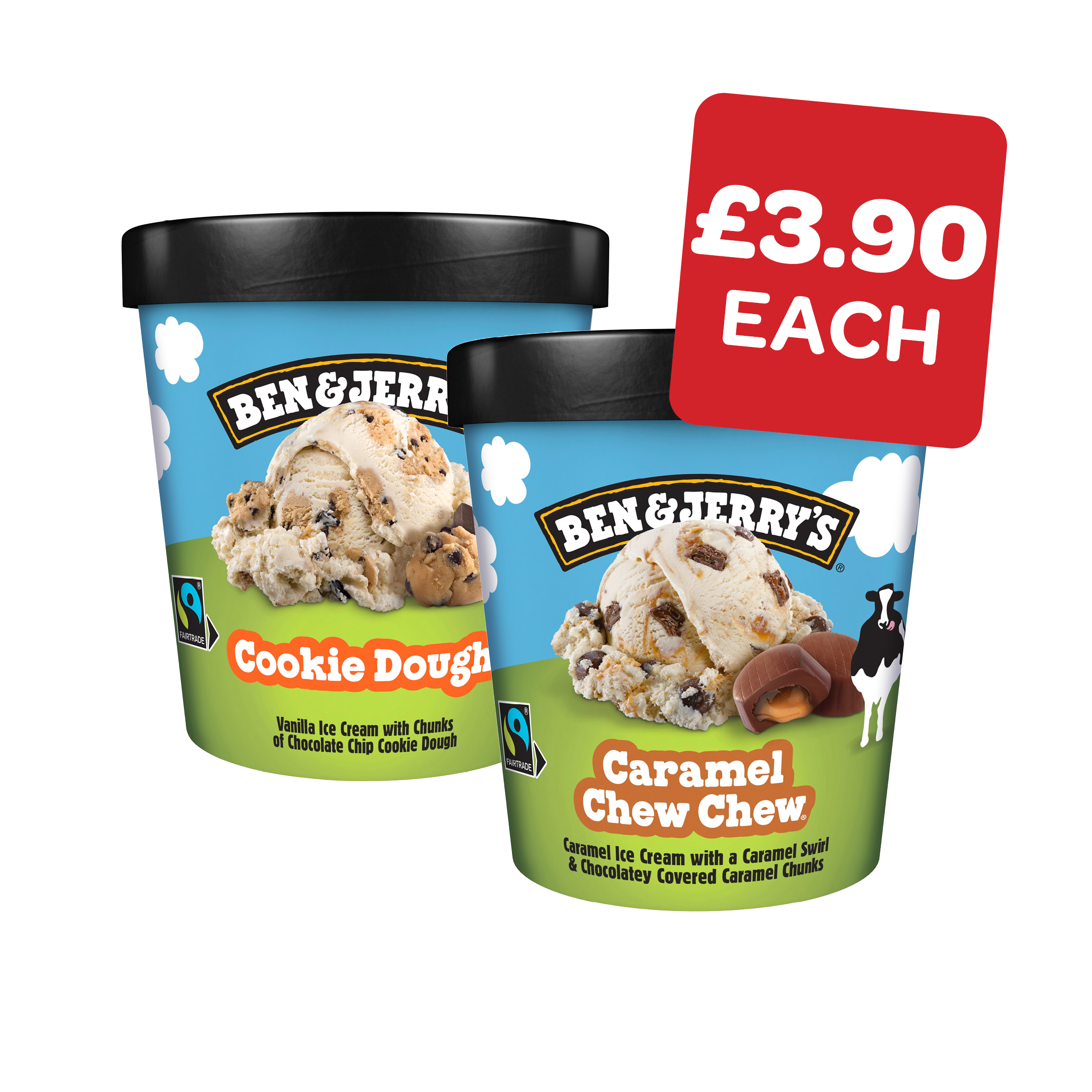 Ben & Jerrys Ice Cream Tubs